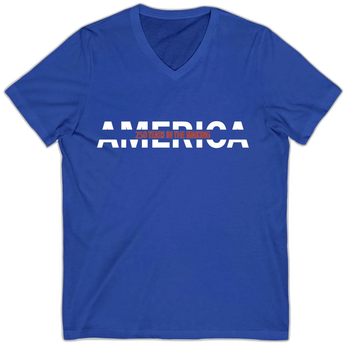 America 250 Years In The Making V-Neck in True Royal