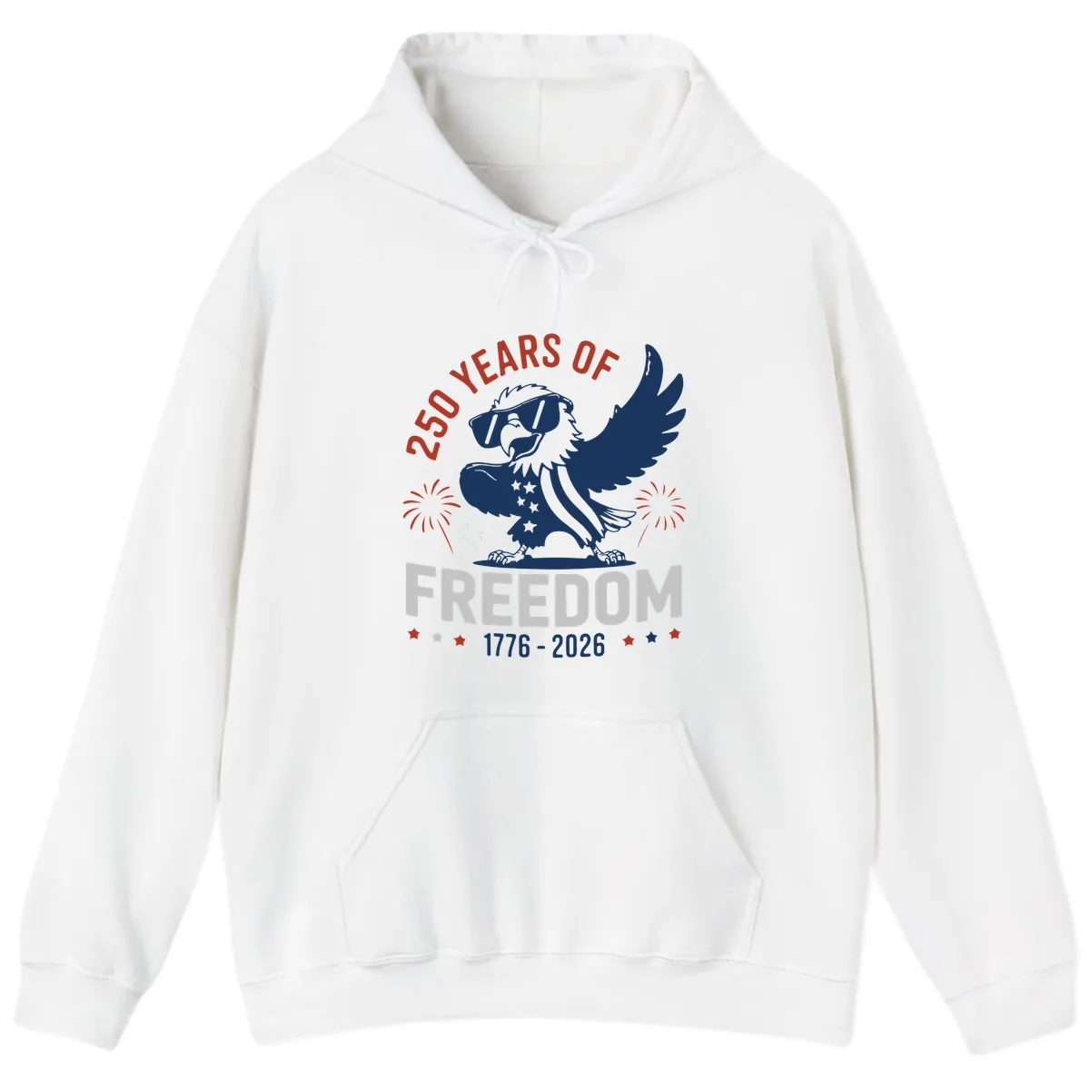 250 Years Of Freedom Eagle Celebration Hoodie in White