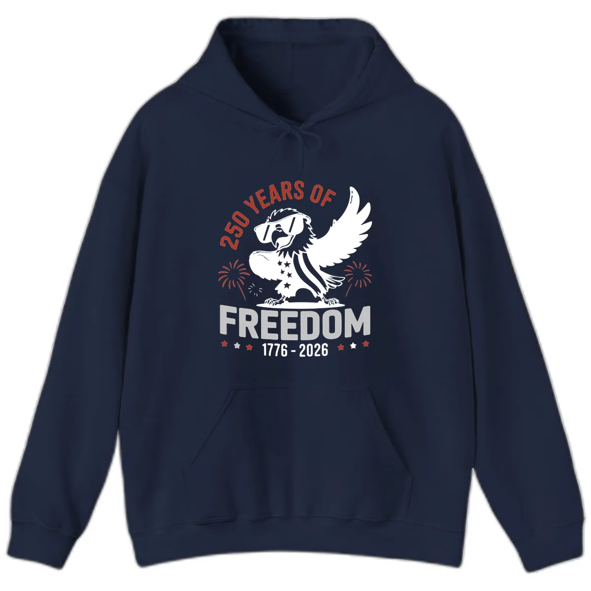 250 Years Of Freedom Eagle Celebration Hoodie in Navy