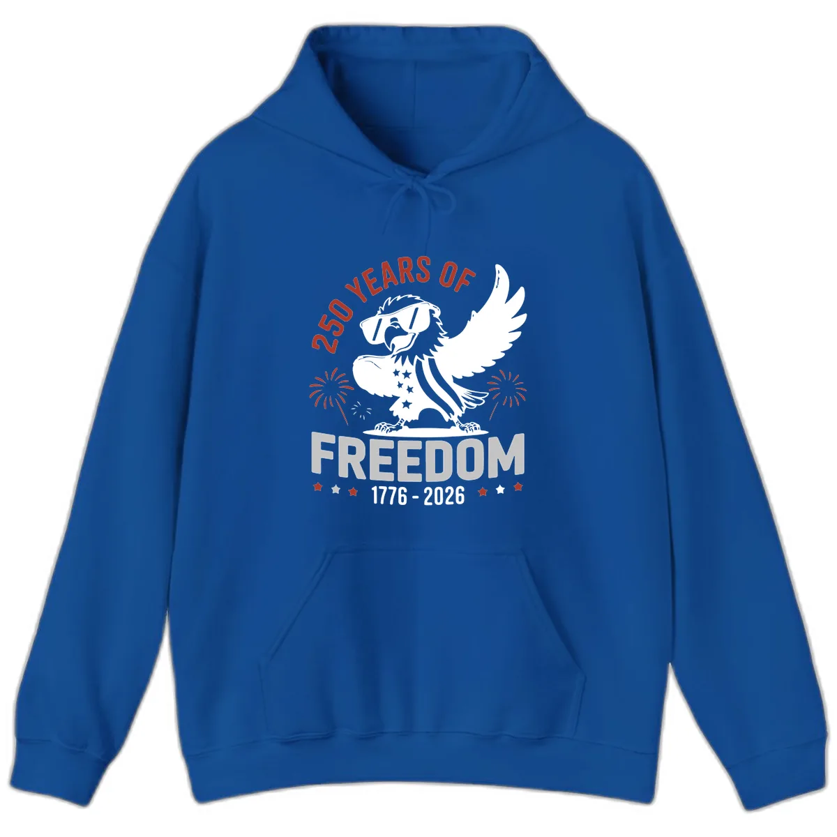 250 Years Of Freedom Eagle Celebration Hoodie in Royal