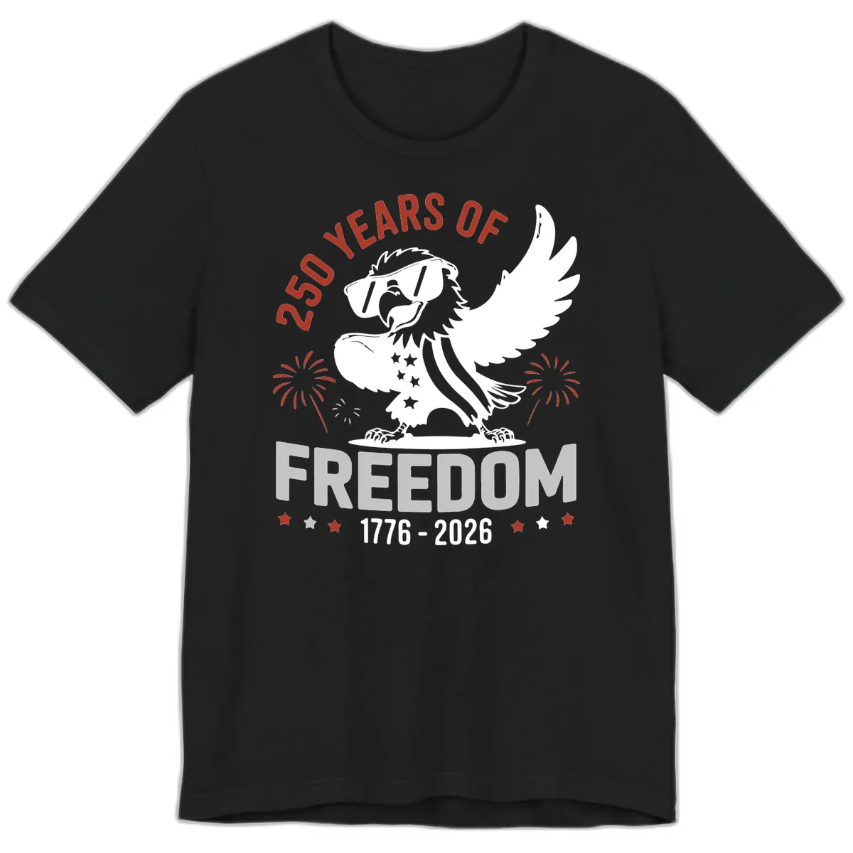 250 Years Of Freedom Eagle Celebration Premium T-Shirt in Black