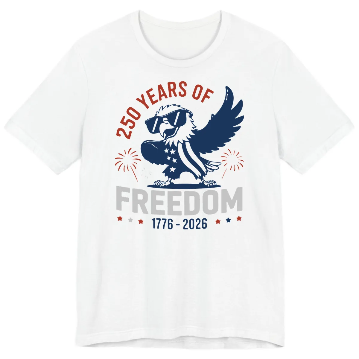 250 Years Of Freedom Eagle Celebration Premium T-Shirt in White