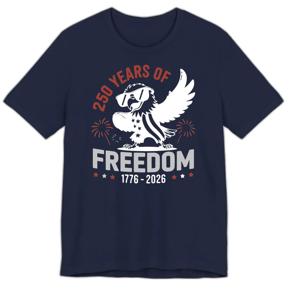 250 Years Of Freedom Eagle Celebration Premium T-Shirt in Navy
