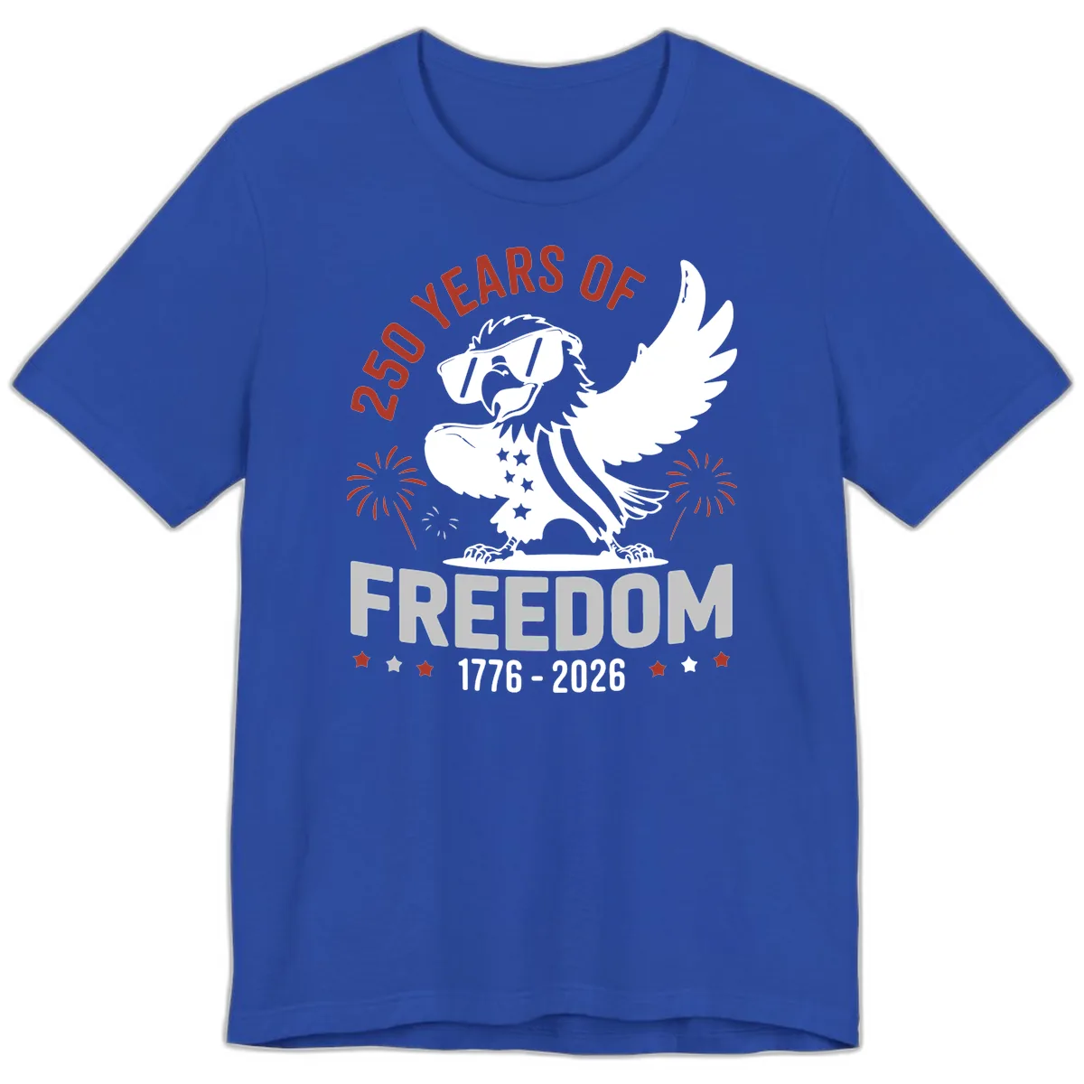 250 Years Of Freedom Eagle Celebration Premium T-Shirt in True Royal