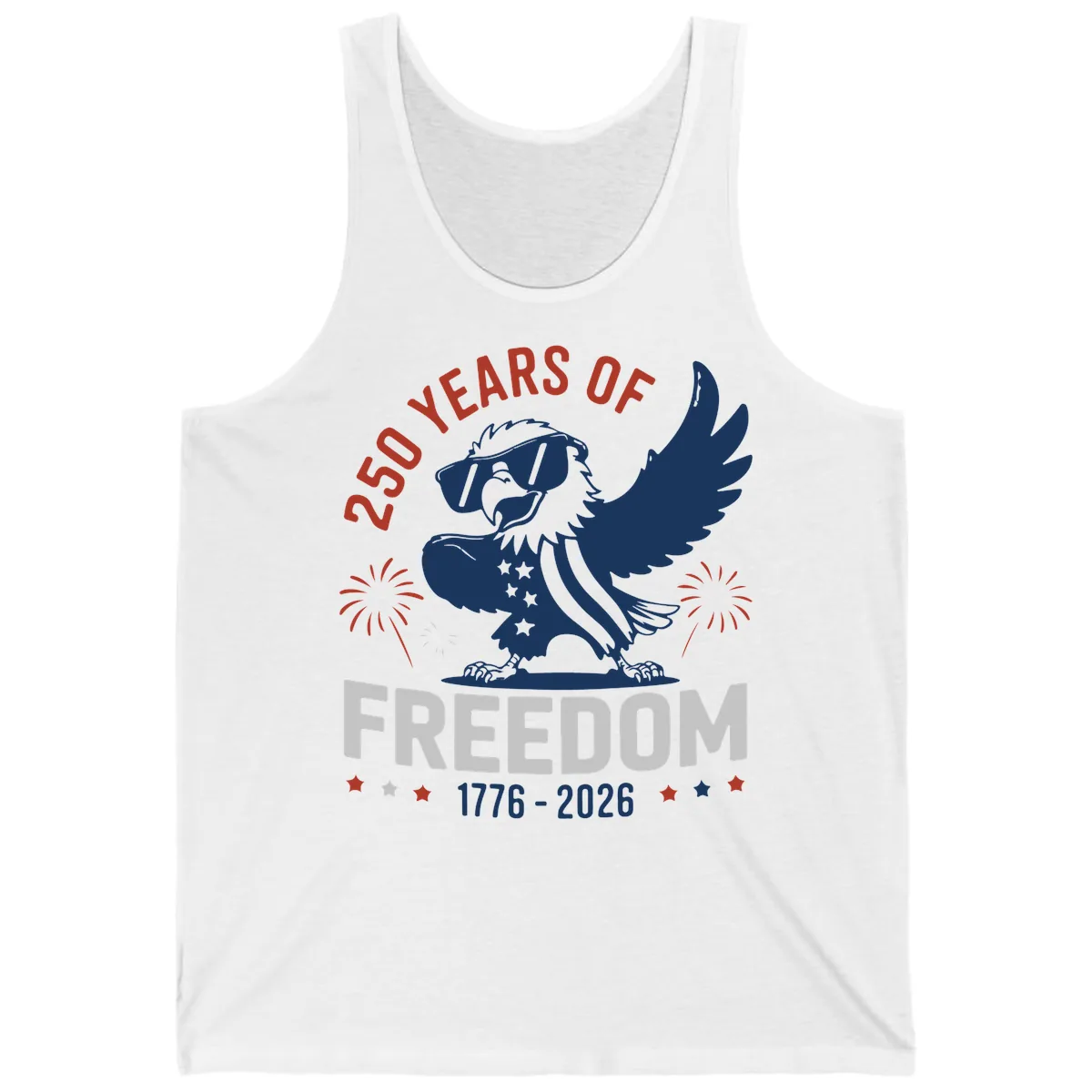 250 Years Of Freedom Eagle Celebration Tank in White