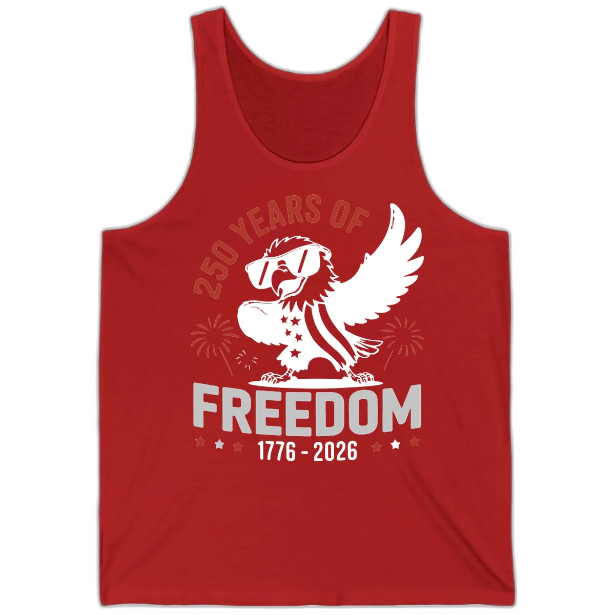 250 Years Of Freedom Eagle Celebration Tank in Red