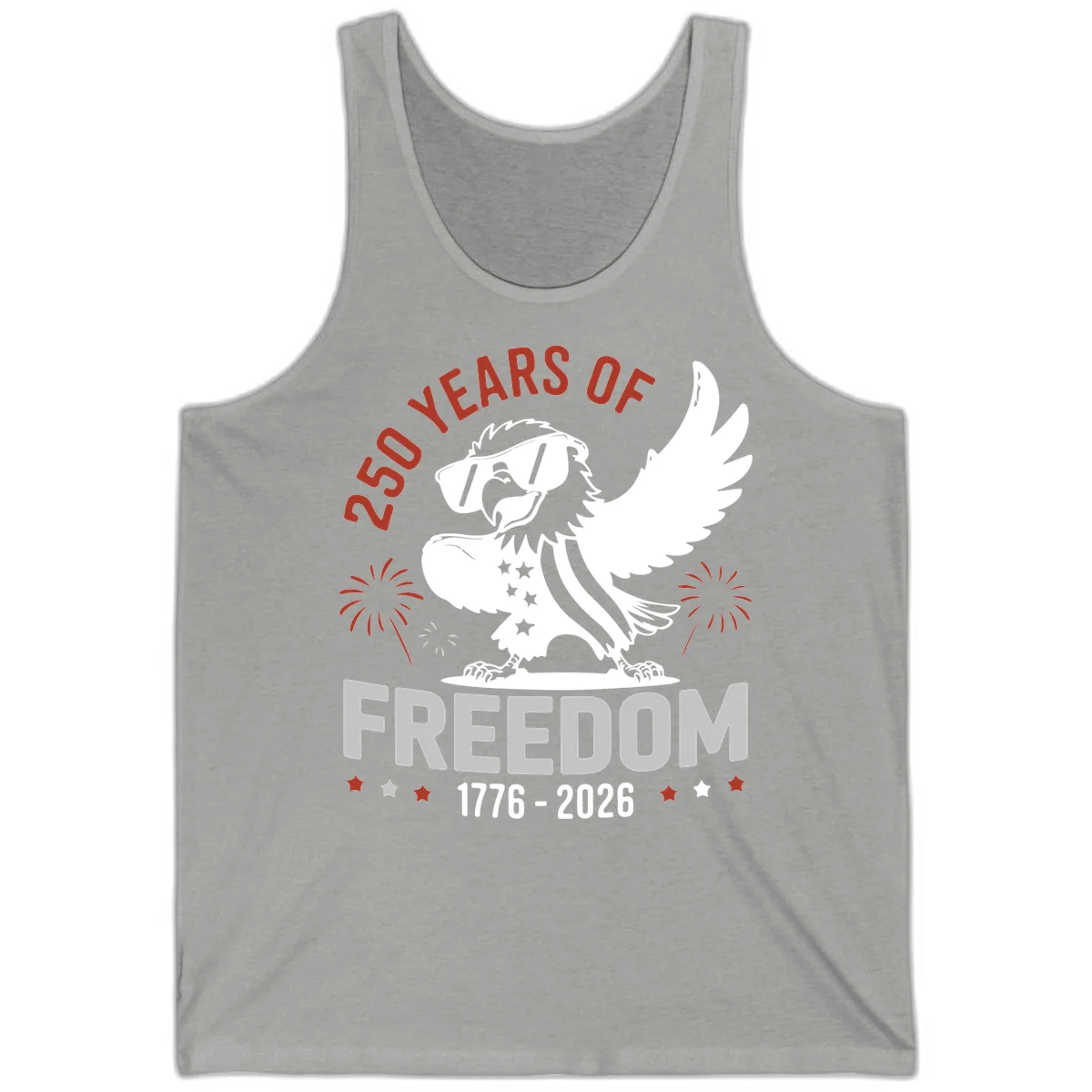 250 Years Of Freedom Eagle Celebration Tank in Athletic Heather