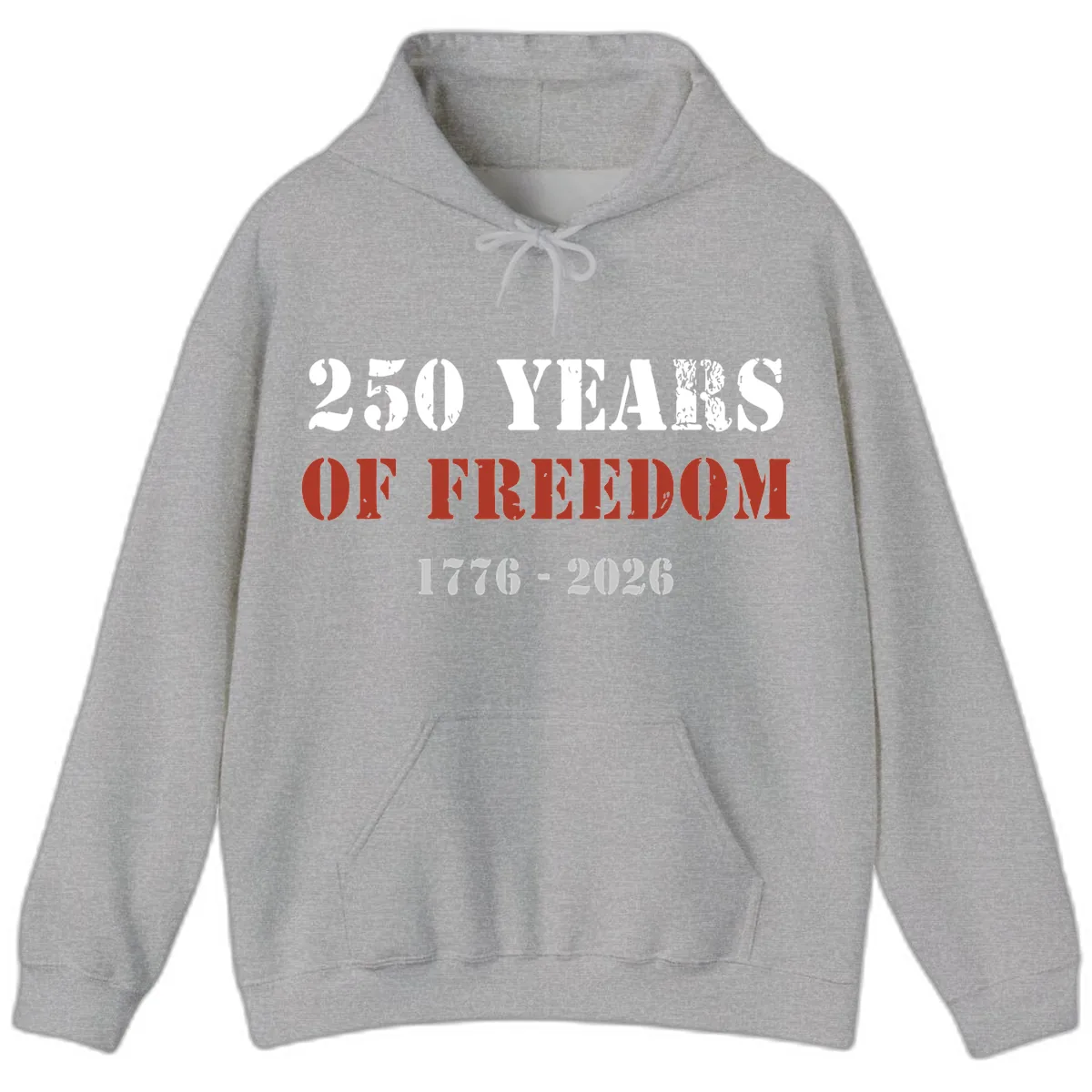 250 Years Of Freedom Celebration Hoodie in Sport Grey