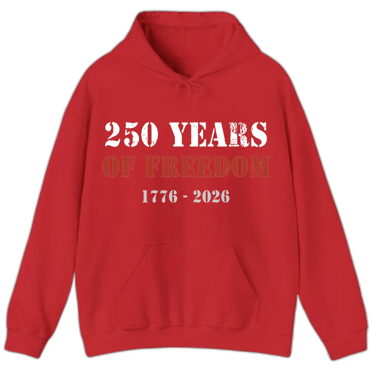 250 Years Of Freedom Celebration Hoodie in Red