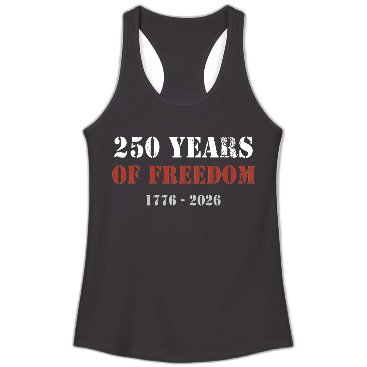250 Years Of Freedom Celebration Ladies Tank in Black