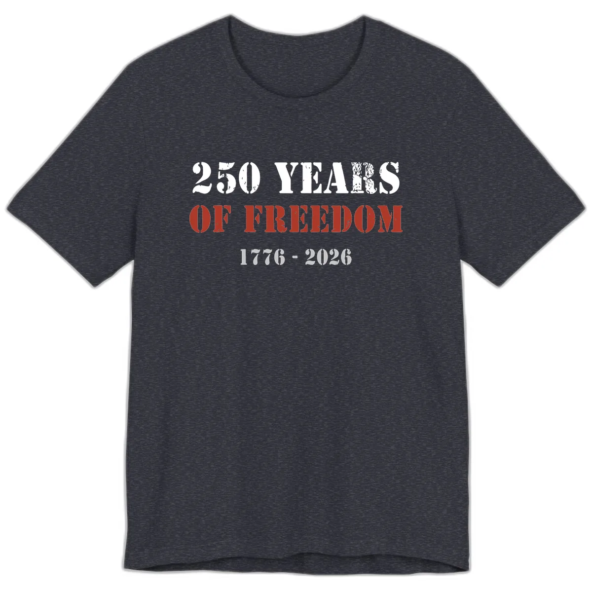 250 Years Of Freedom Celebration Premium T-Shirt in Heather Navy