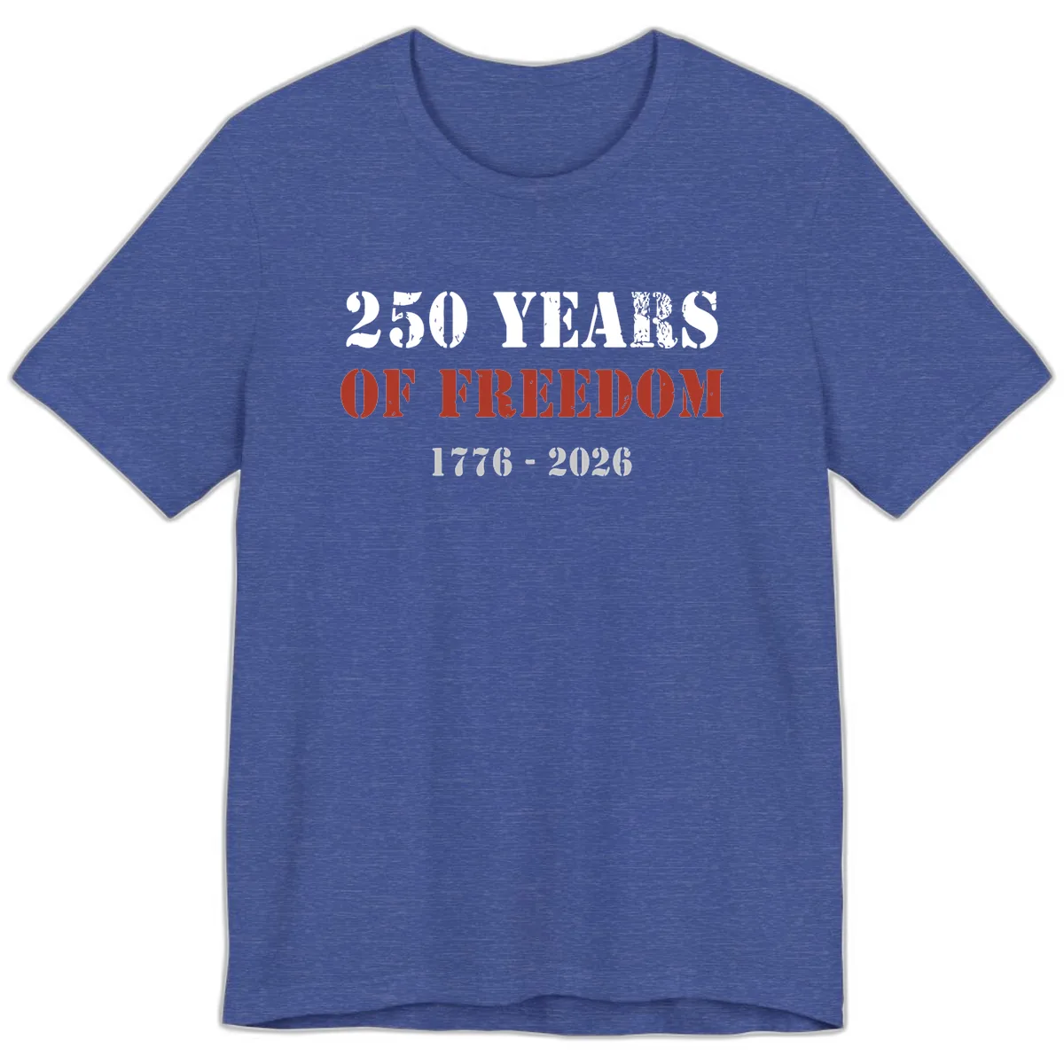 250 Years Of Freedom Celebration Premium T-Shirt in Heather True Royal