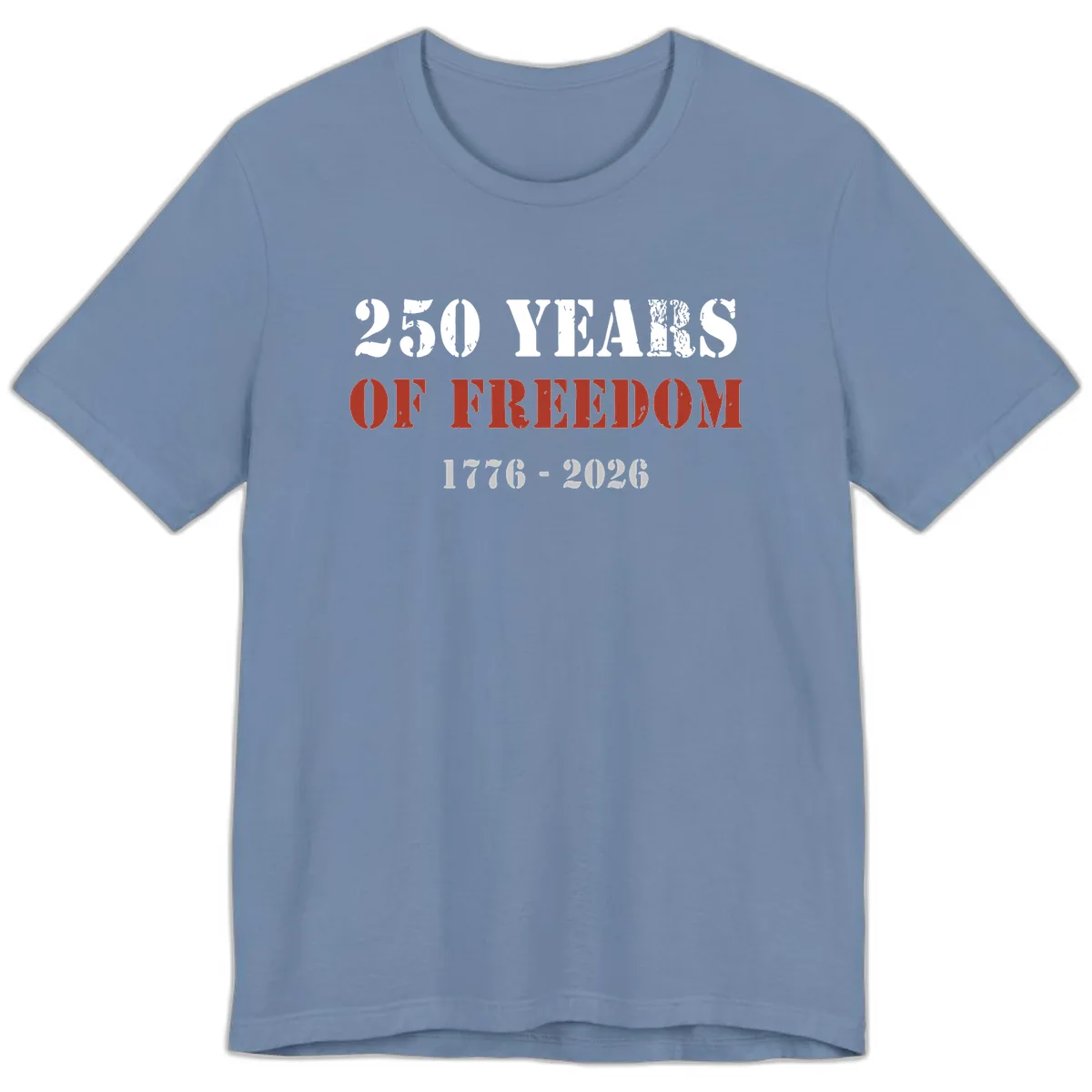 250 Years Of Freedom Celebration Premium T-Shirt in Steel Blue