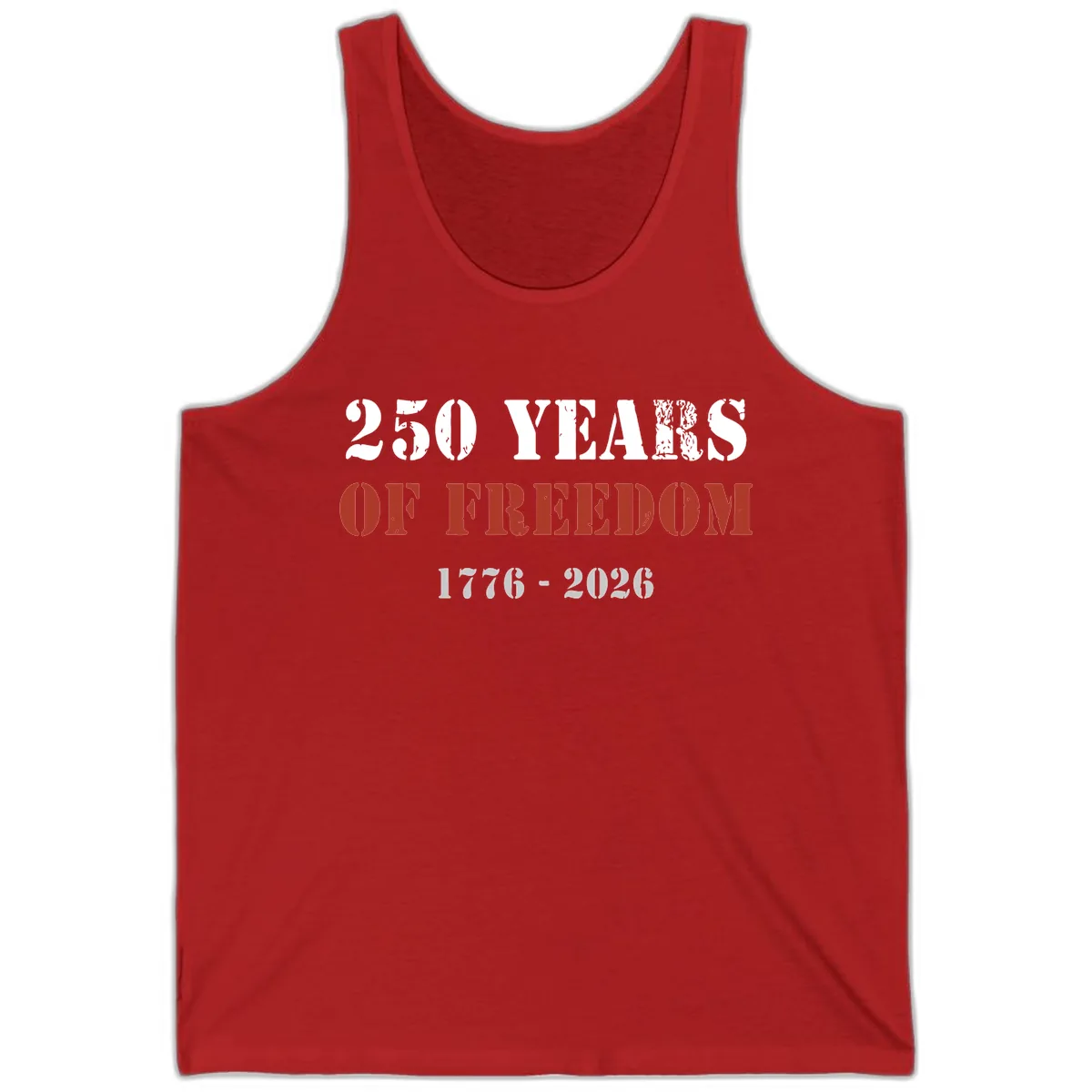 250 Years Of Freedom Celebration Tank in Red