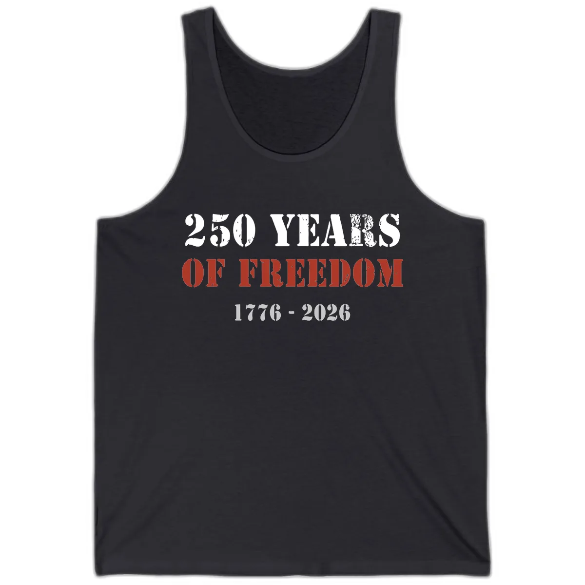 250 Years Of Freedom Celebration Tank in Dark Grey