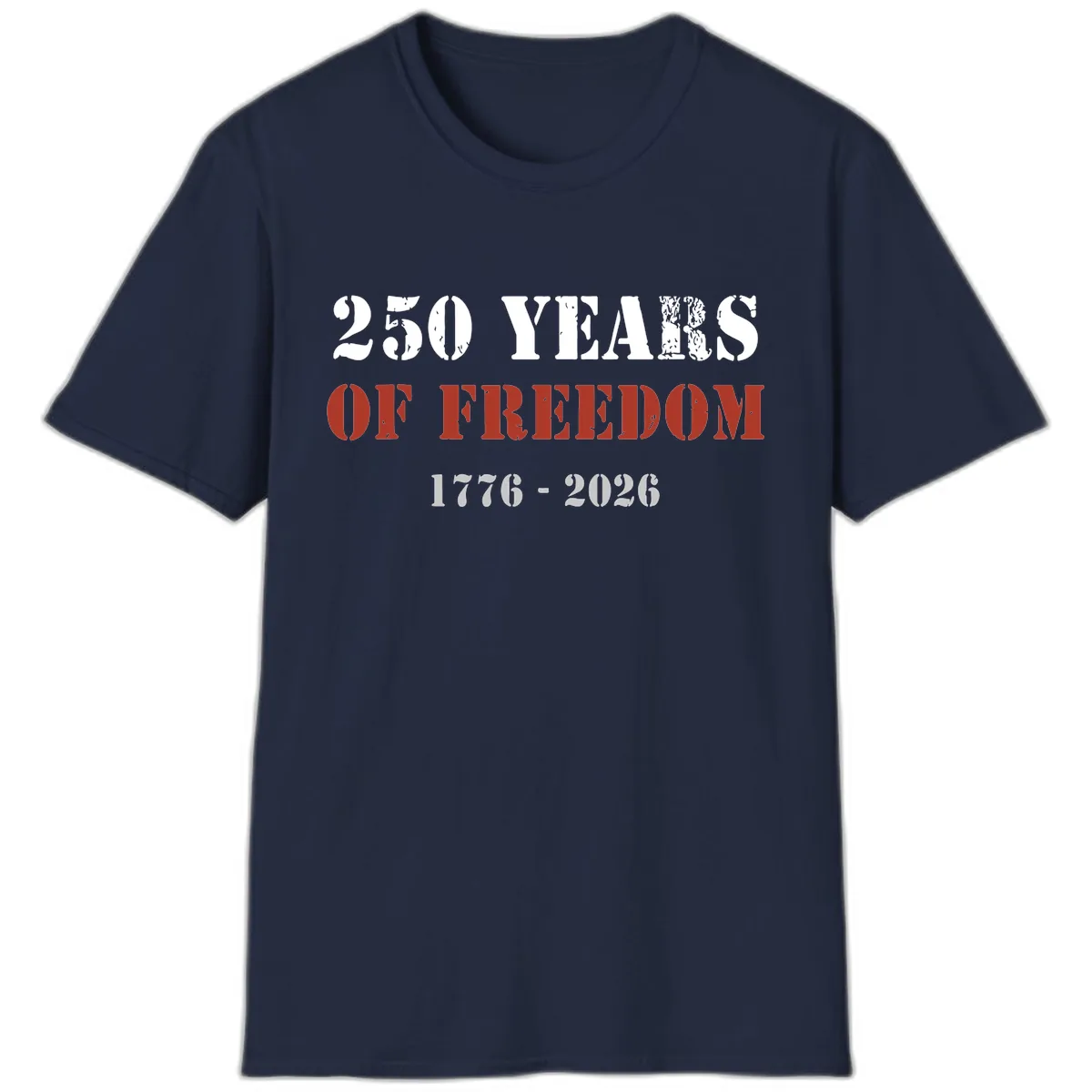250 Years Of Freedom Celebration T-Shirt in Navy