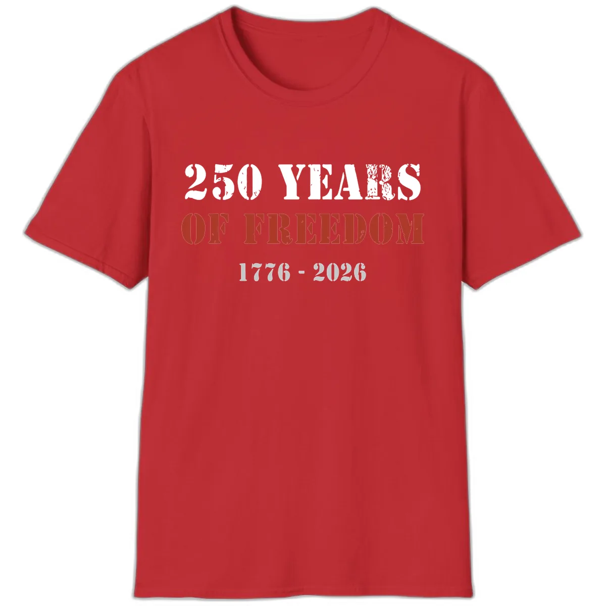 250 Years Of Freedom Celebration T-Shirt in Red