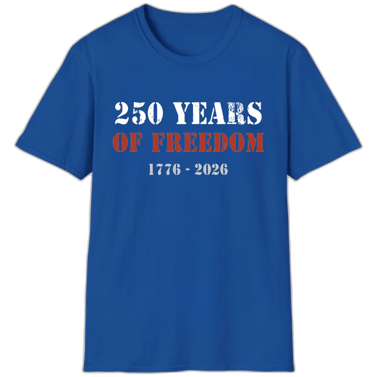 250 Years Of Freedom Celebration T-Shirt in Royal