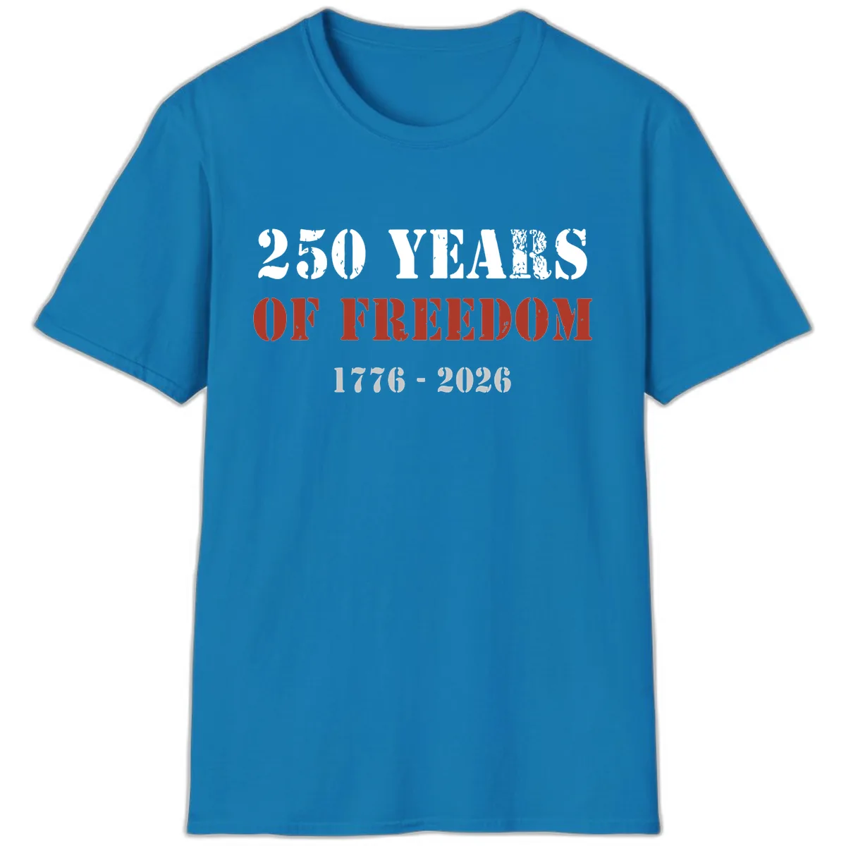 250 Years Of Freedom Celebration T-Shirt in Sapphire