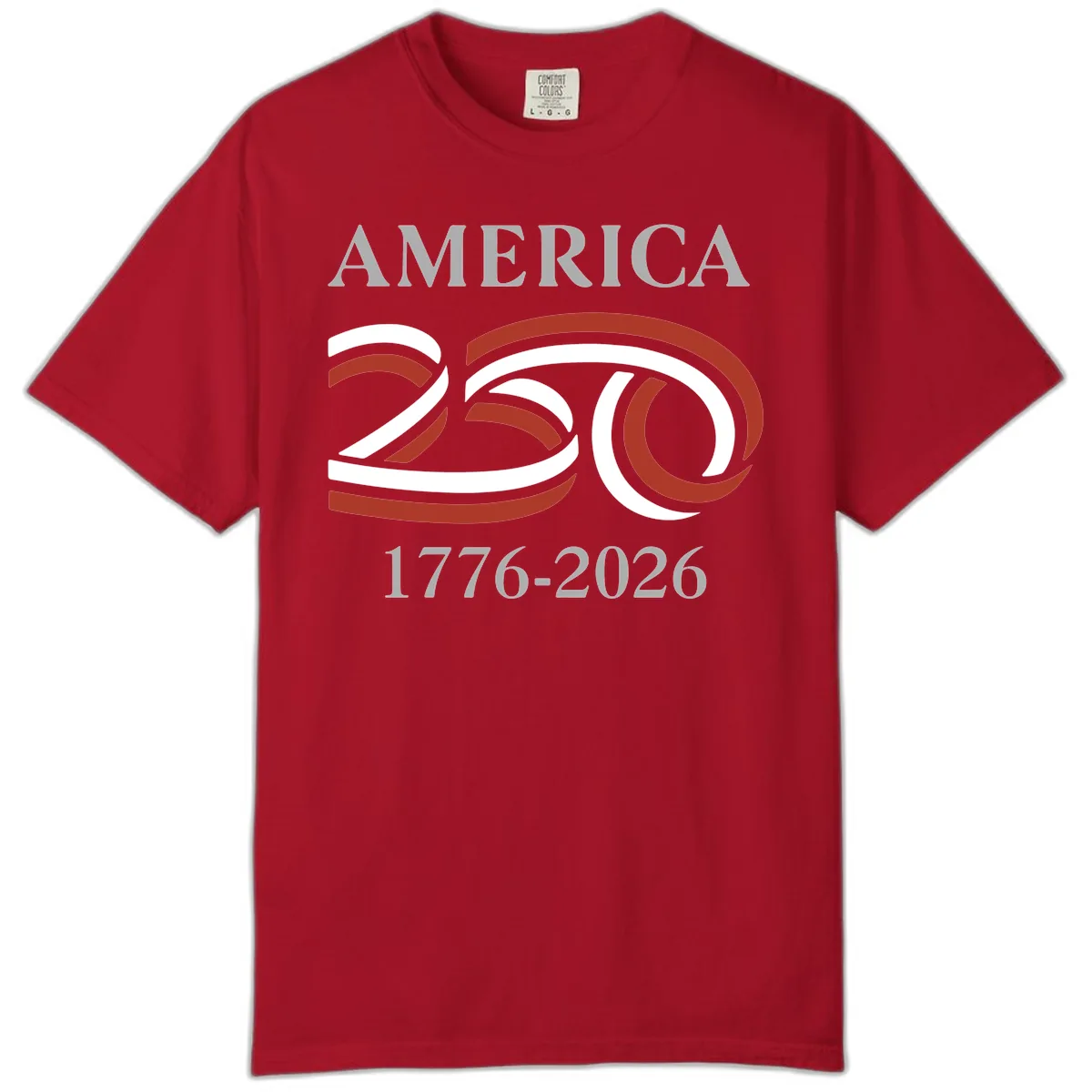 America 250th Anniversary Celebration Comfort Color in Red