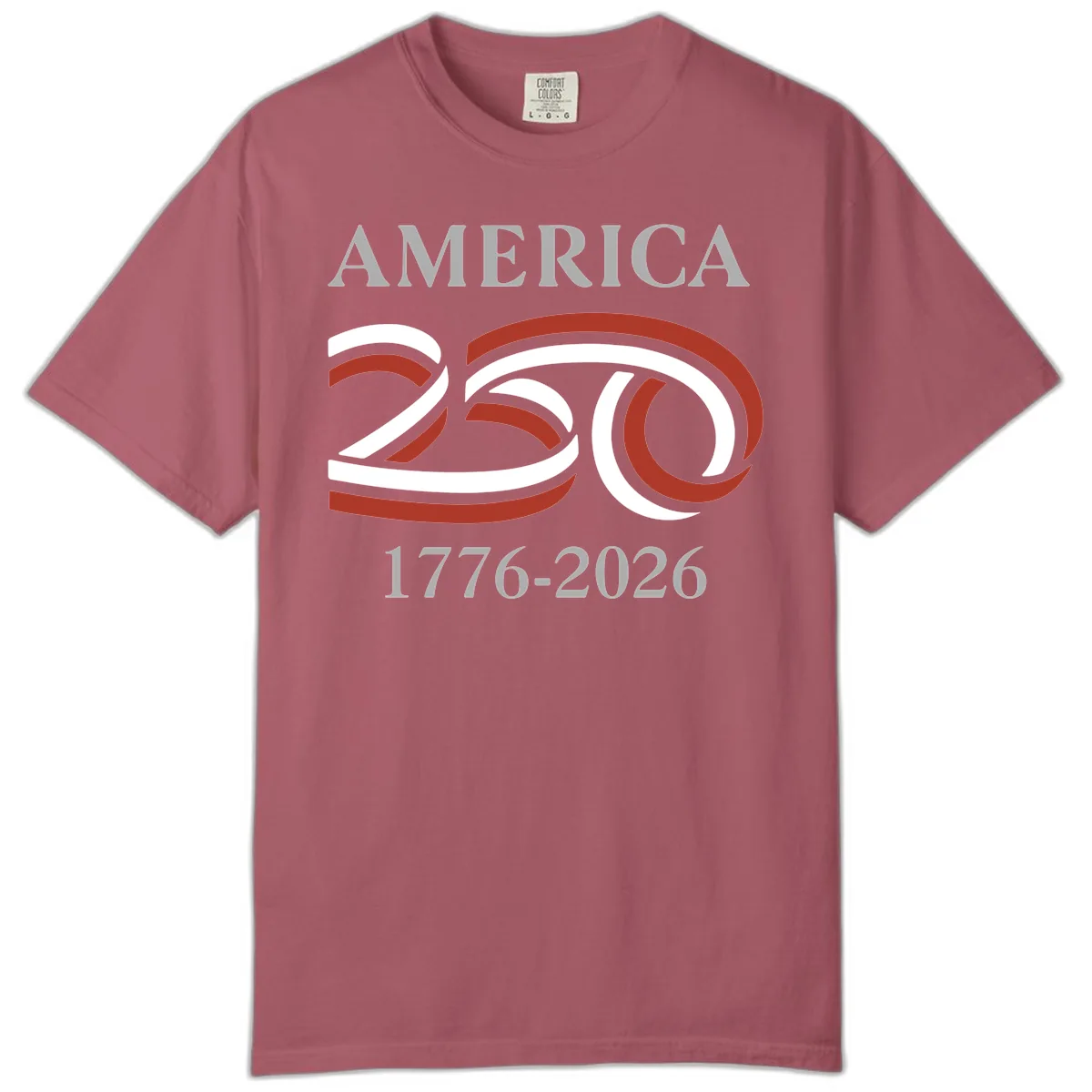 America 250th Anniversary Celebration Comfort Color in Crimson