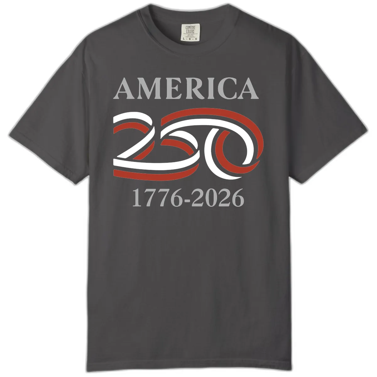 America 250th Anniversary Celebration Comfort Color in Graphite