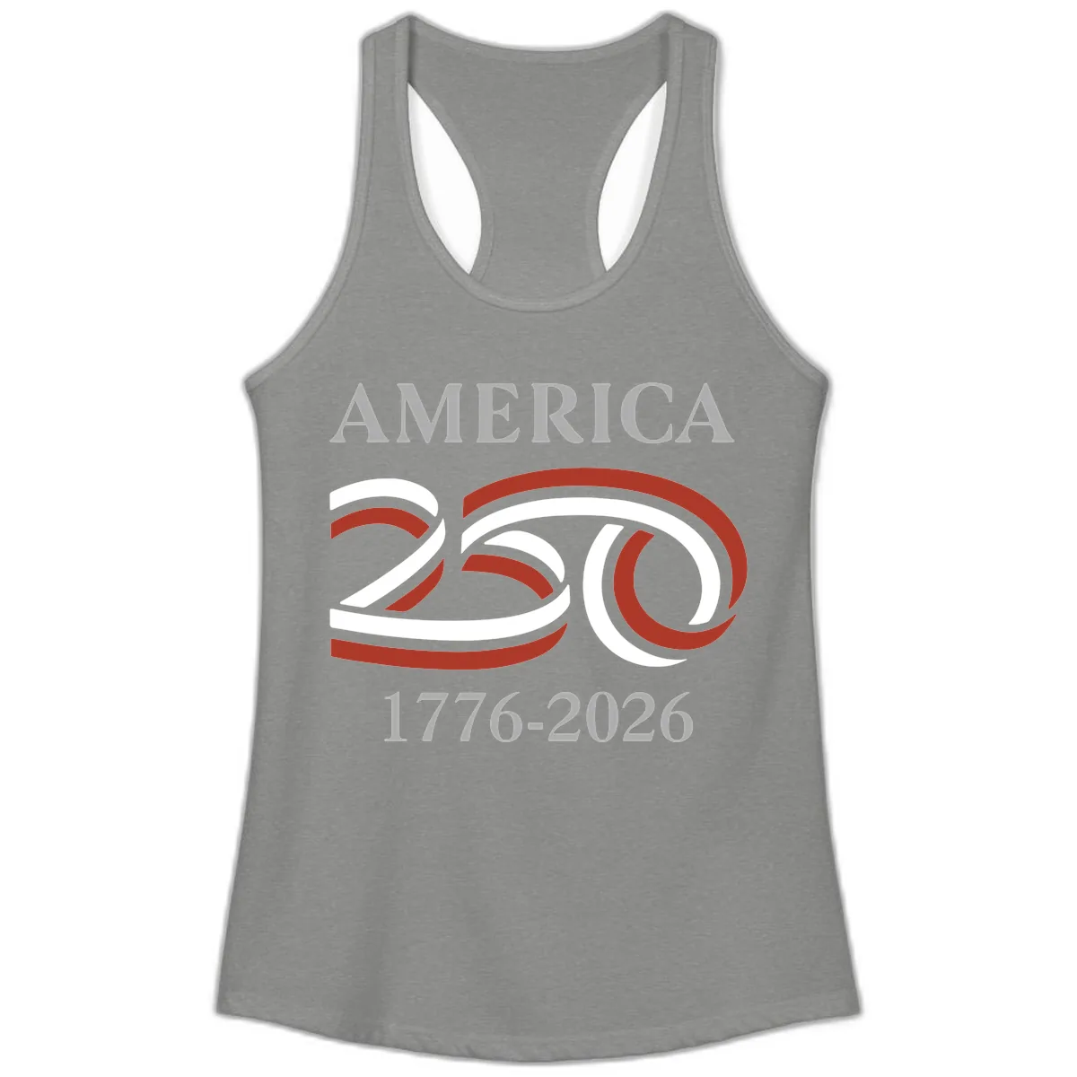 America 250th Anniversary Celebration Ladies Tank in Heather Grey