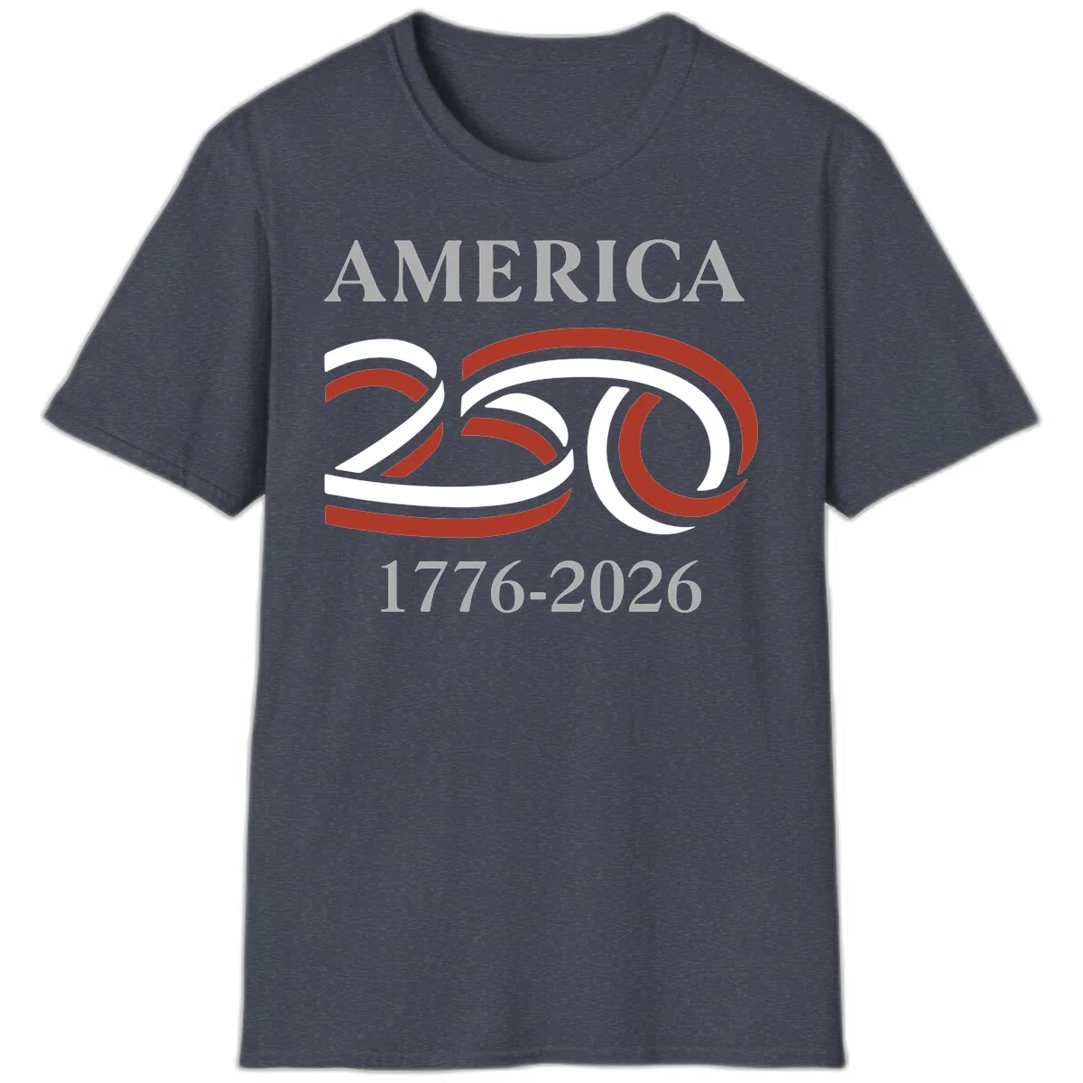 America 250th Anniversary Celebration T-Shirt in Heather Navy