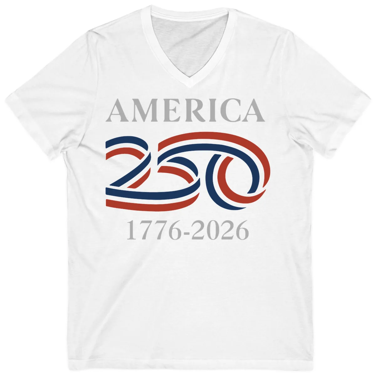 America 250th Anniversary Celebration V-Neck in White