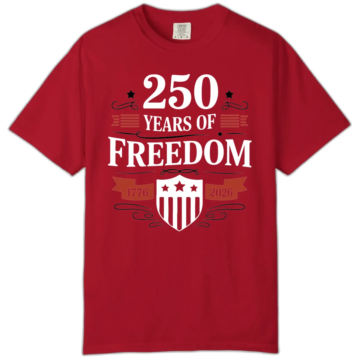 250 Years Of Freedom Celebration Comfort Color in Red