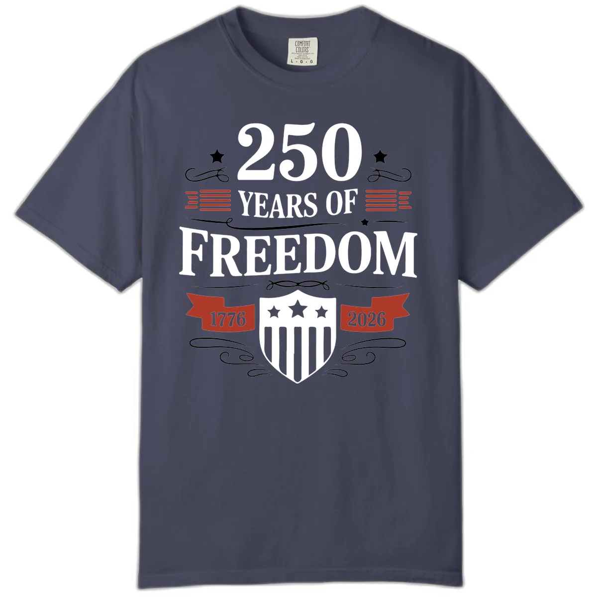 250 Years Of Freedom Celebration Comfort Color in Denim