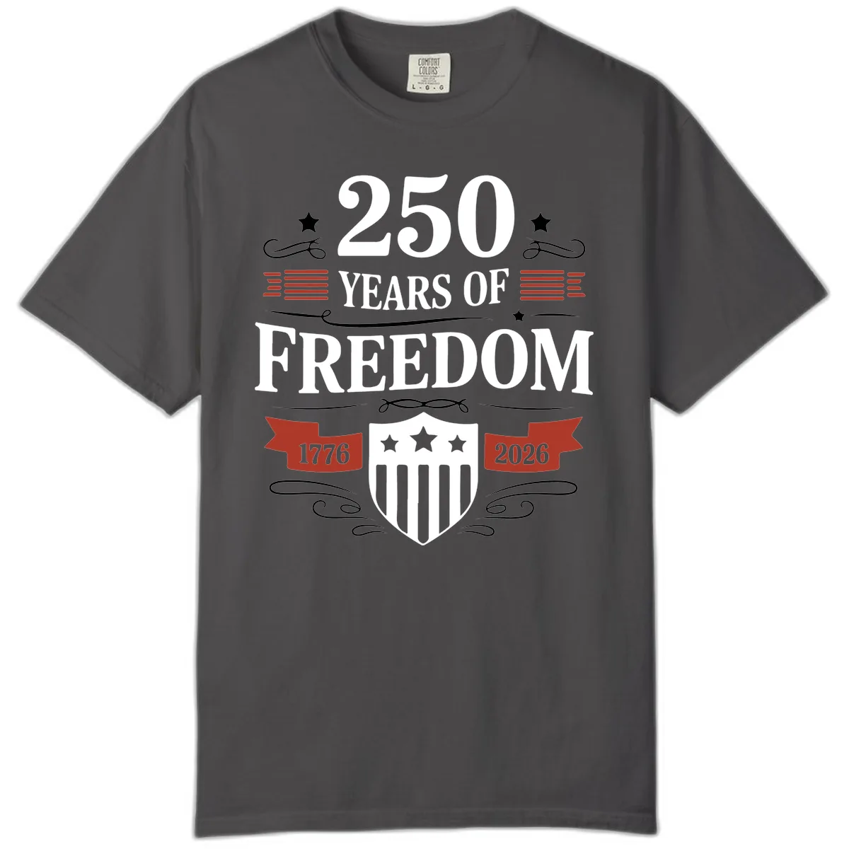 250 Years Of Freedom Celebration Comfort Color in Graphite