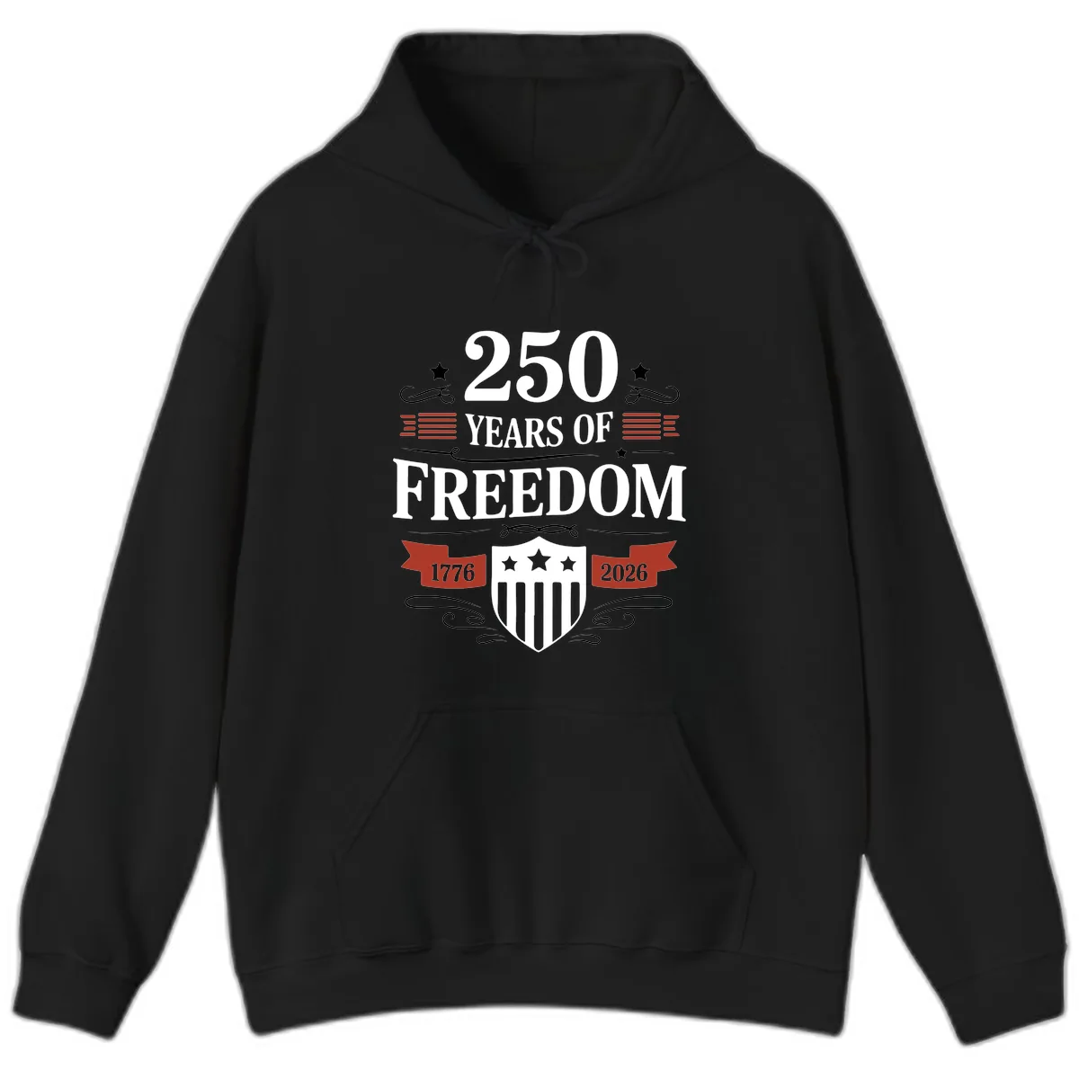 250 Years Of Freedom Celebration Hoodie in Black