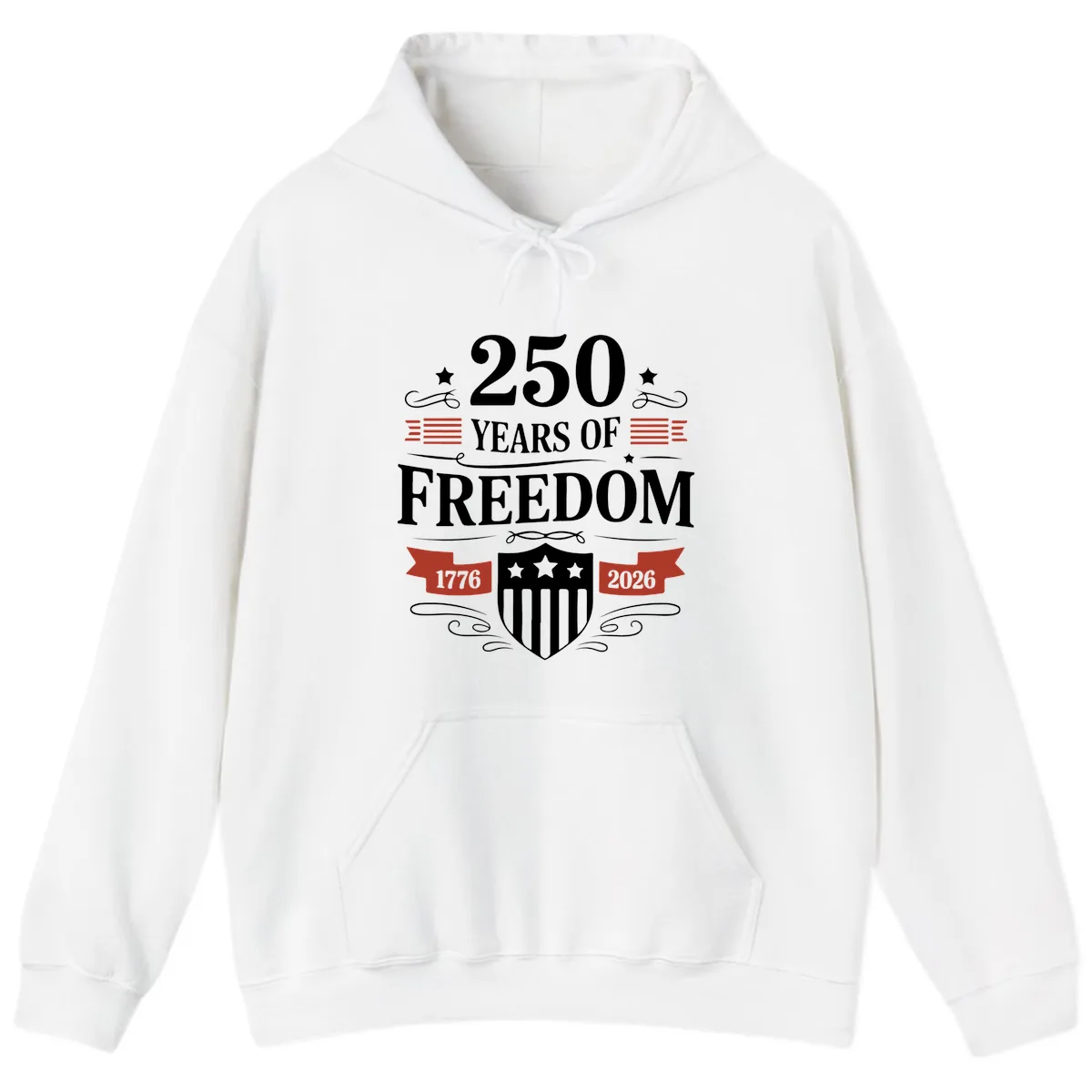 250 Years Of Freedom Celebration Hoodie in White
