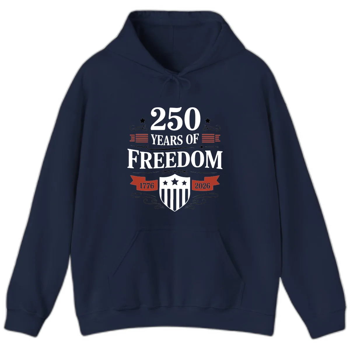 250 Years Of Freedom Celebration Hoodie in Navy