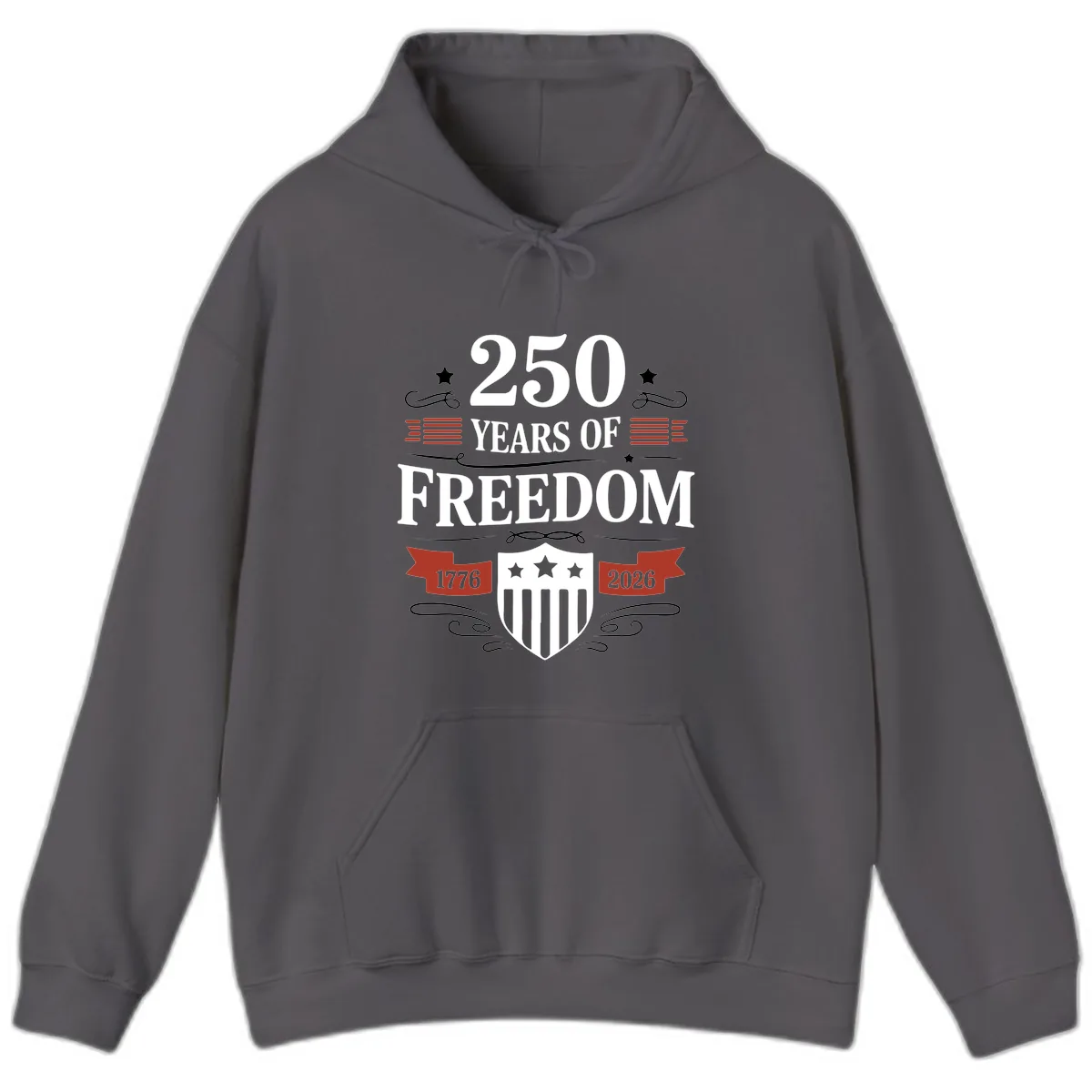 250 Years Of Freedom Celebration Hoodie in Charcoal