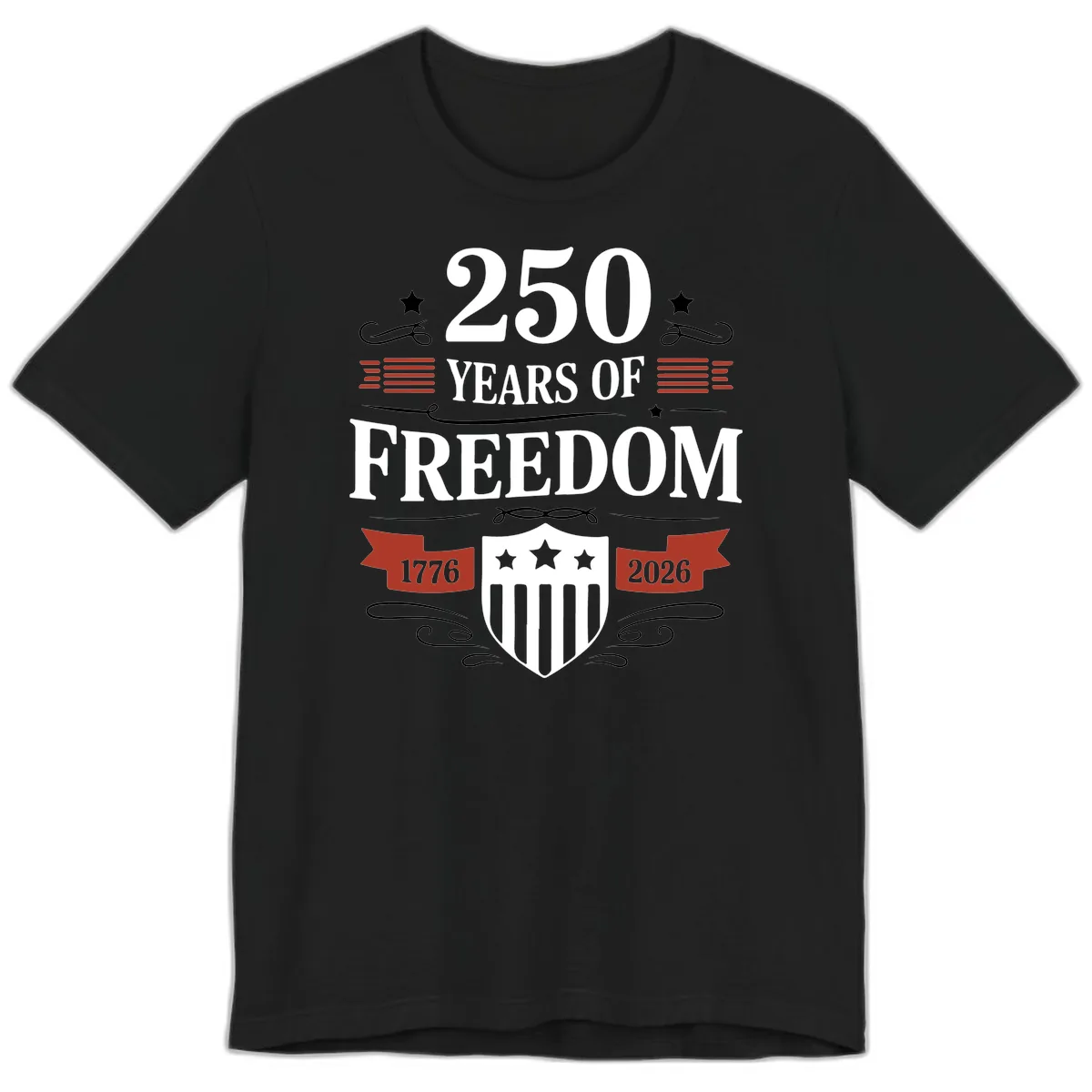 250 Years Of Freedom Celebration Premium T-Shirt in Black