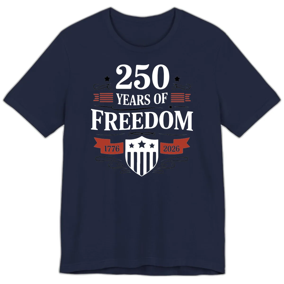 250 Years Of Freedom Celebration Premium T-Shirt in Navy