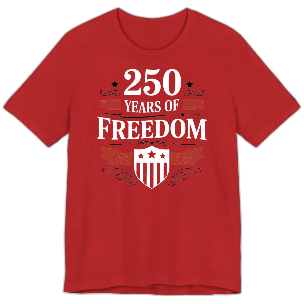 250 Years Of Freedom Celebration Premium T-Shirt in Red