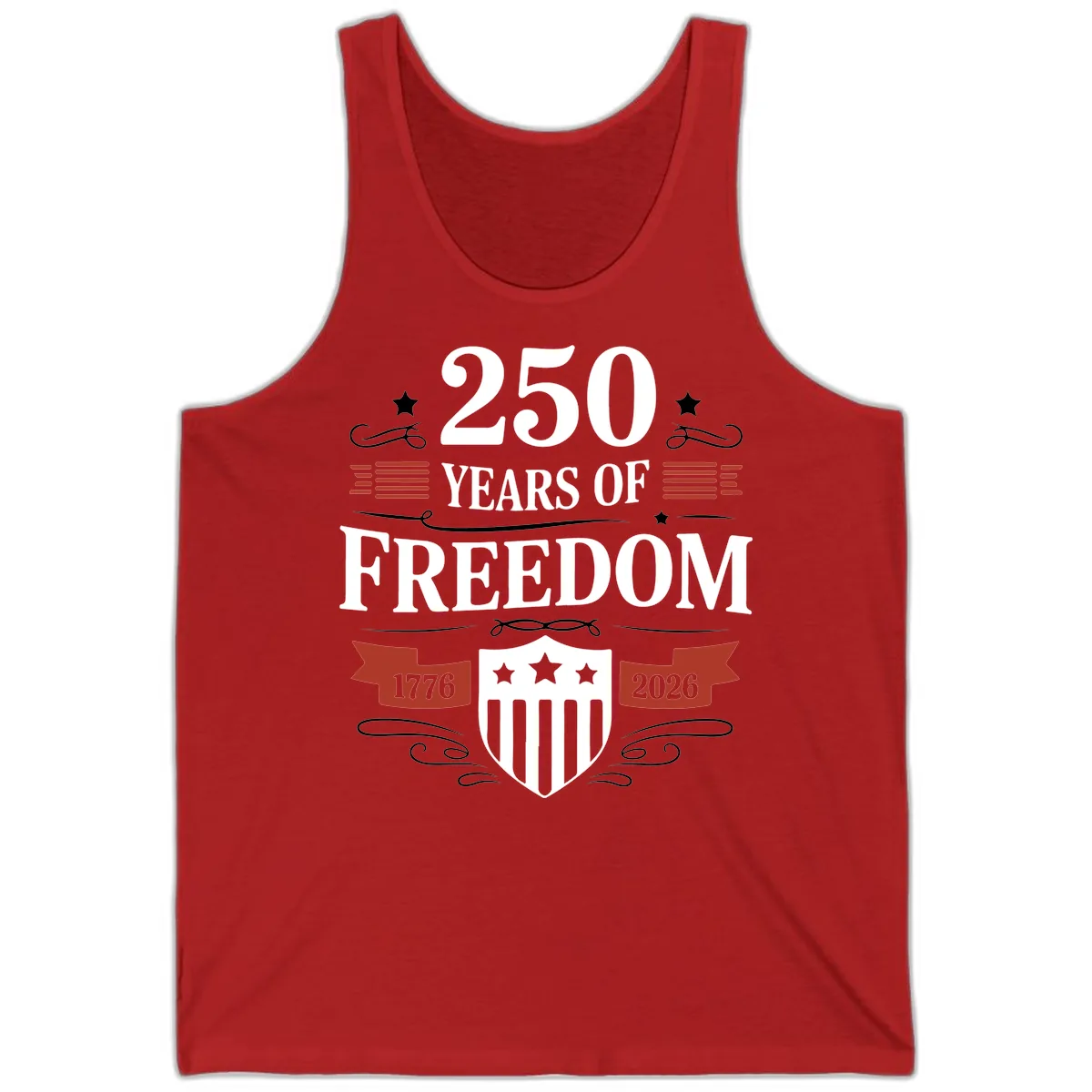 250 Years Of Freedom Celebration Tank in Red