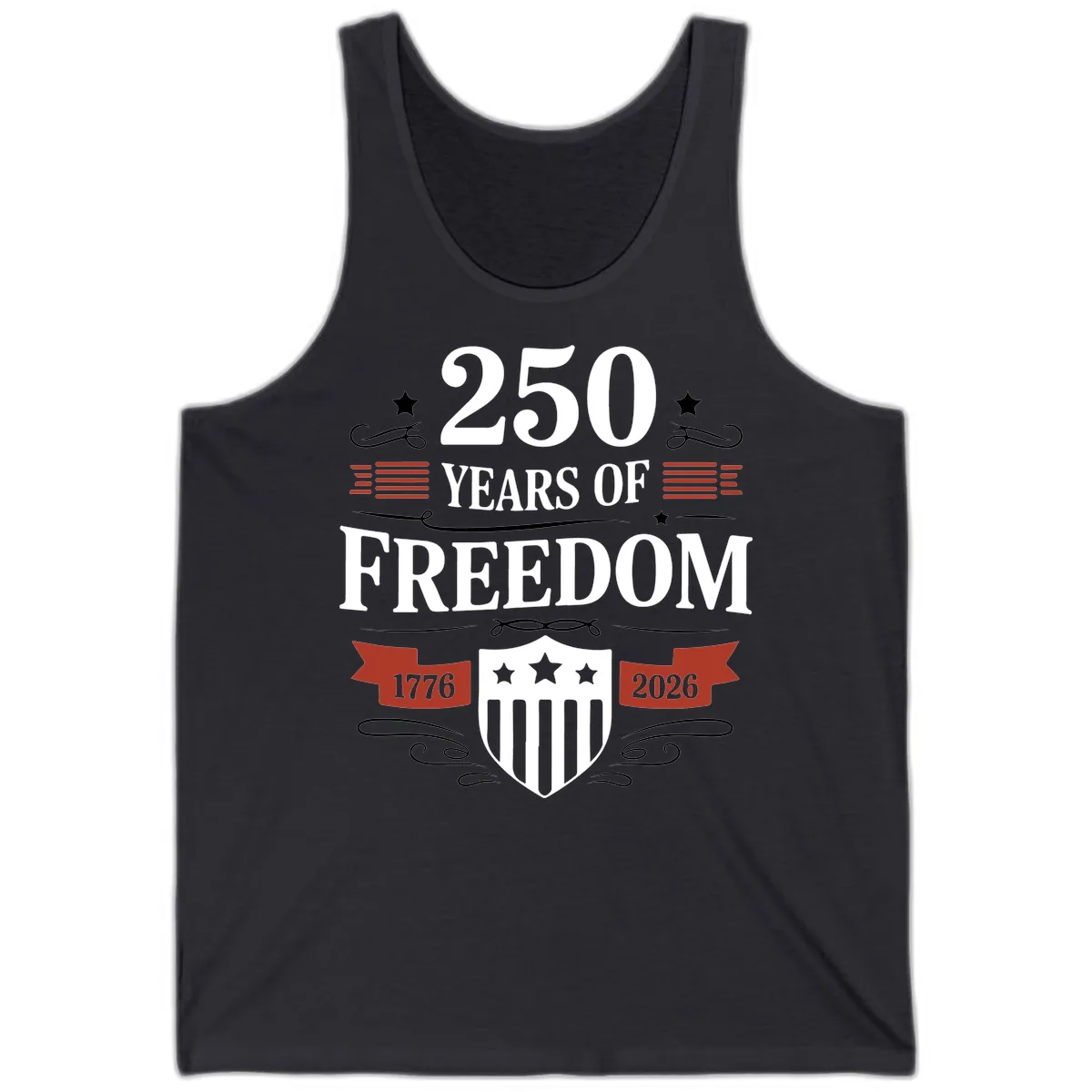 250 Years Of Freedom Celebration Tank in Dark Grey