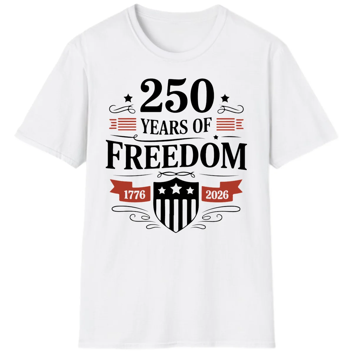 250 Years Of Freedom Celebration T-Shirt in White