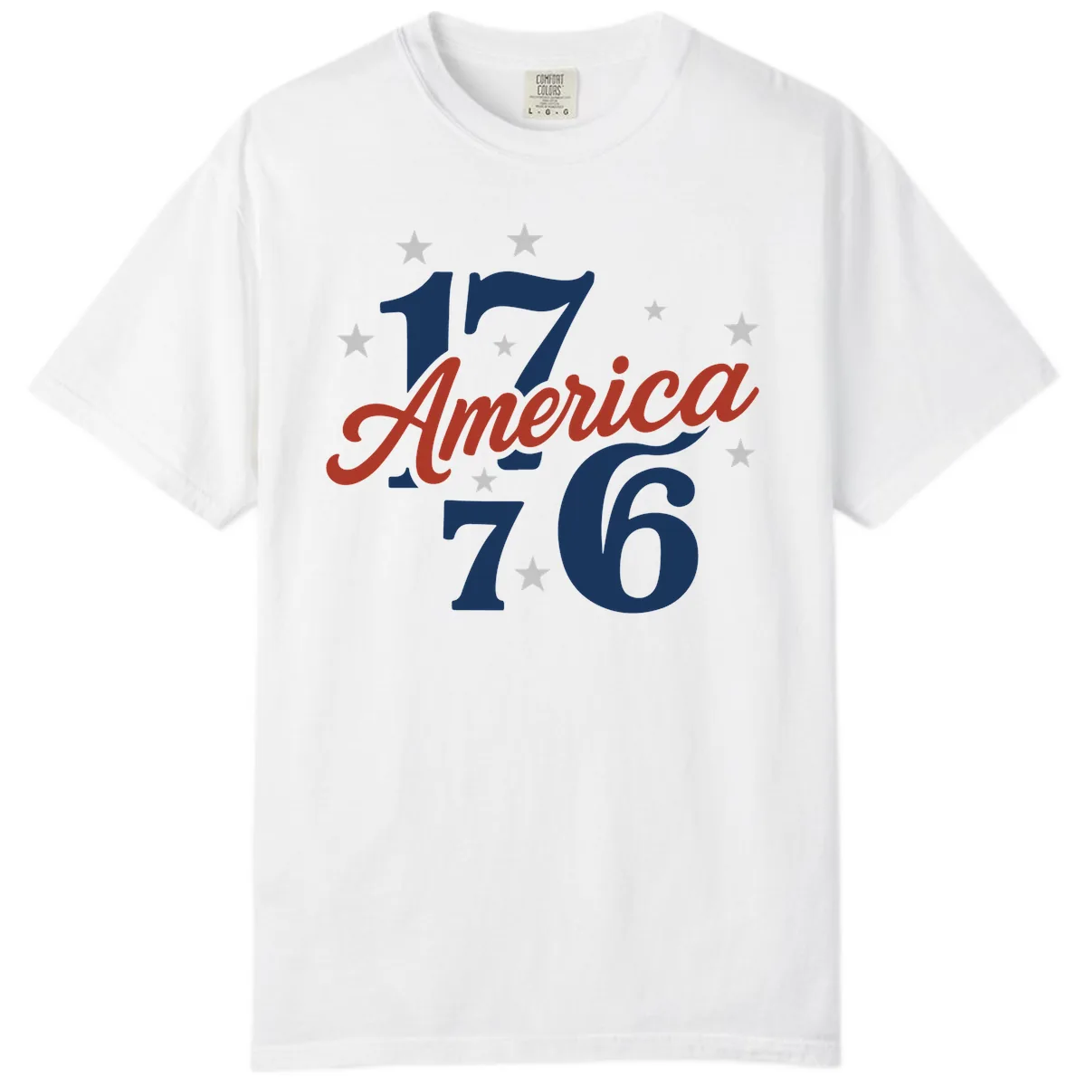 America 1776 Celebration Design Comfort Color in White