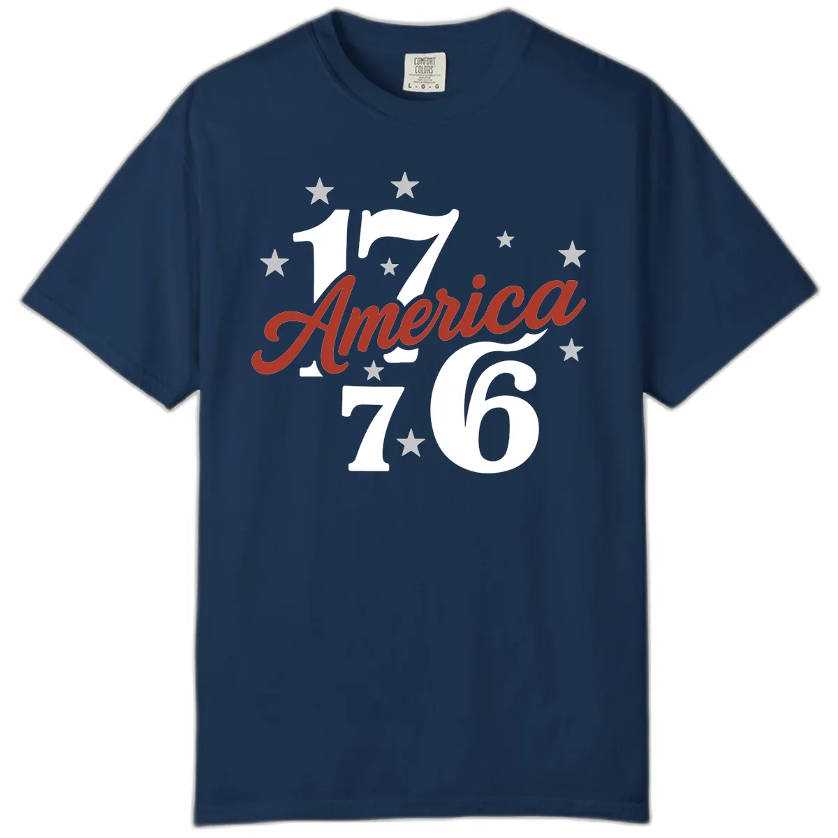 America 1776 Celebration Design Comfort Color in Navy