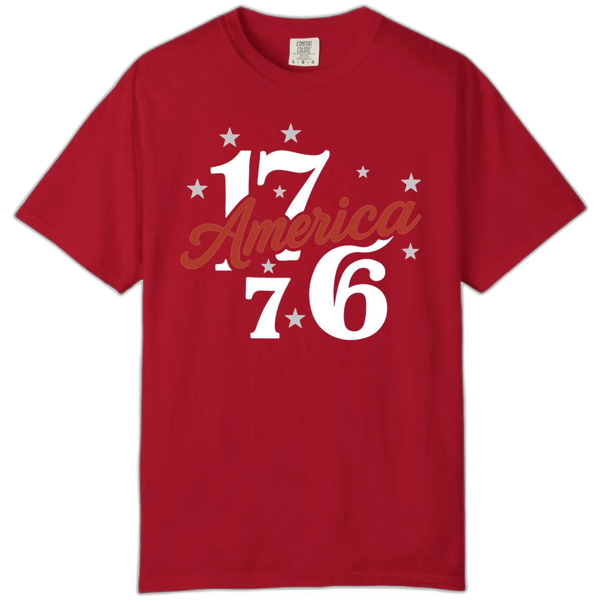 America 1776 Celebration Design Comfort Color in Red