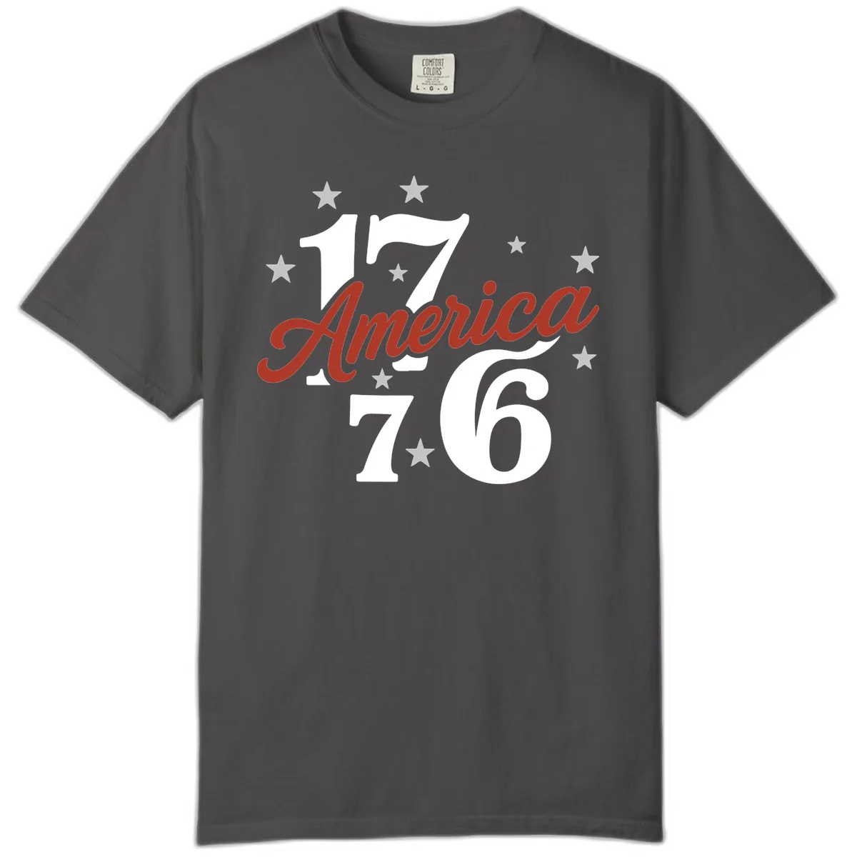 America 1776 Celebration Design Comfort Color in Graphite