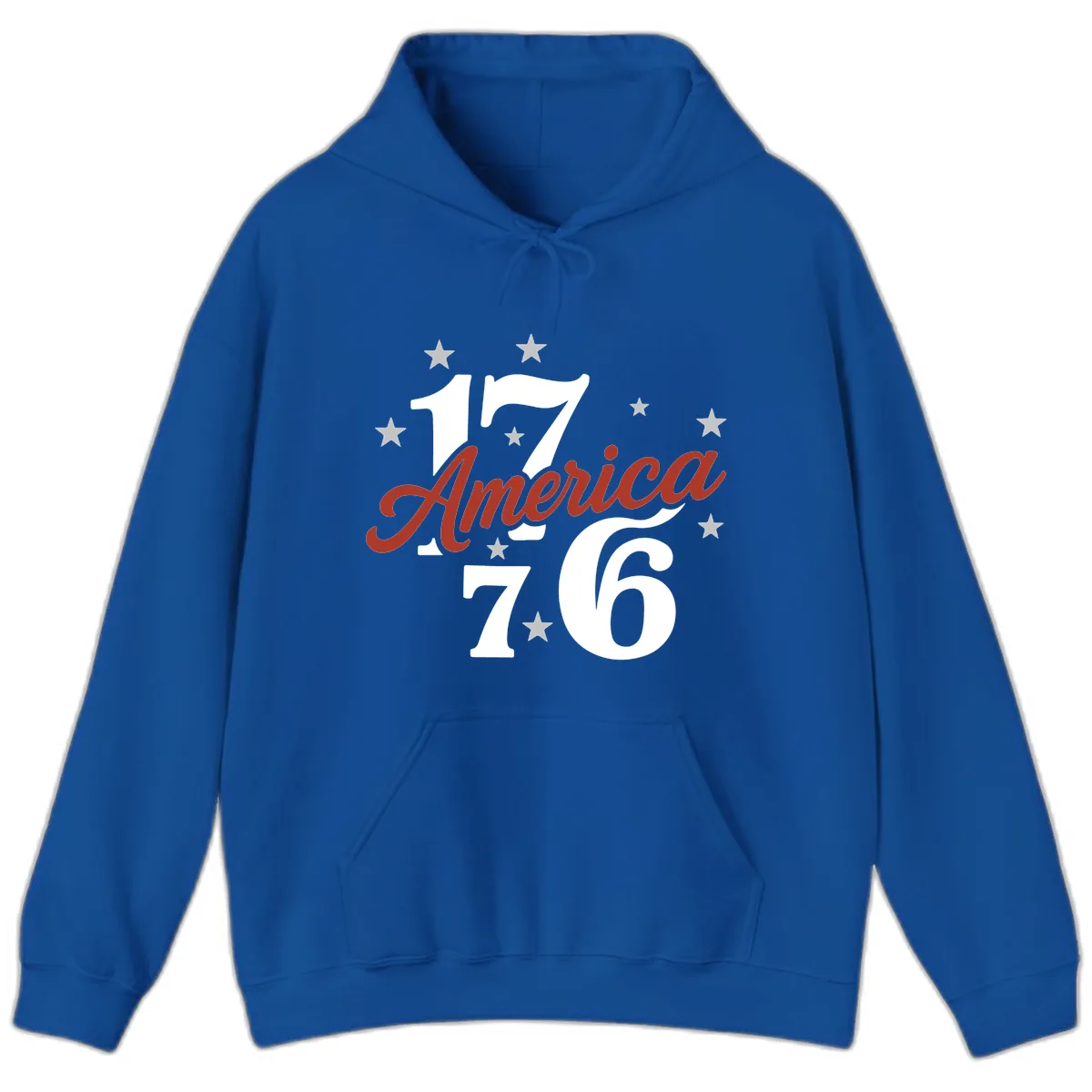 America 1776 Celebration Design Hoodie in Royal