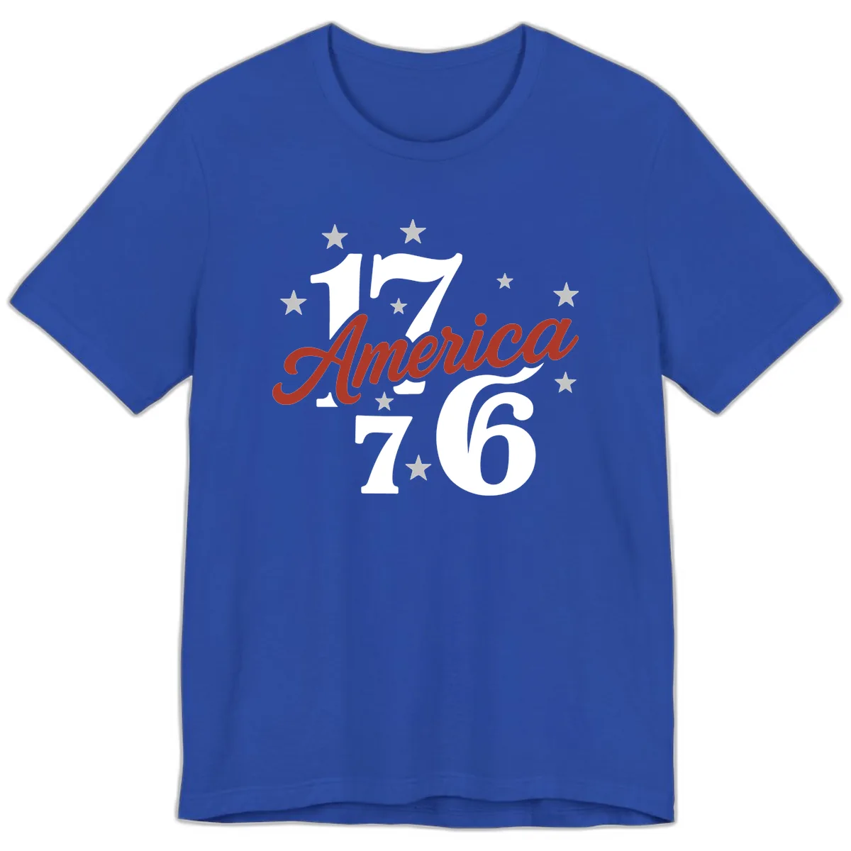 America 1776 Celebration Design Premium T-Shirt in True Royal