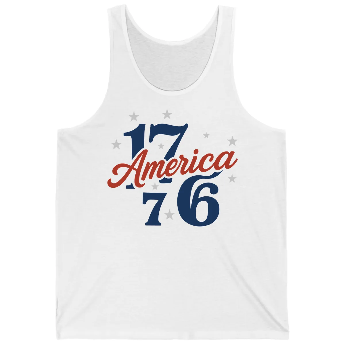 America 1776 Celebration Design Tank in White