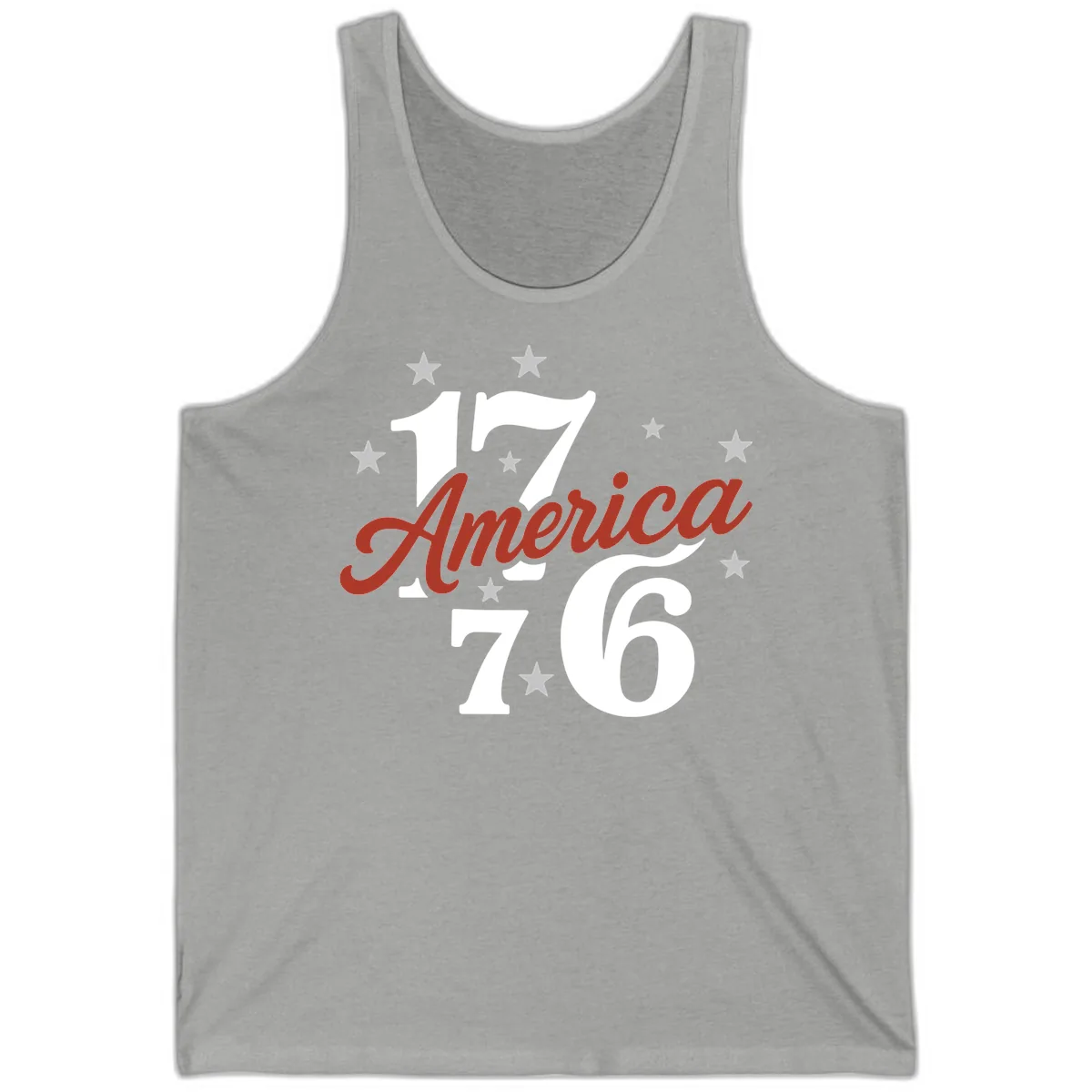 America 1776 Celebration Design Tank in Athletic Heather